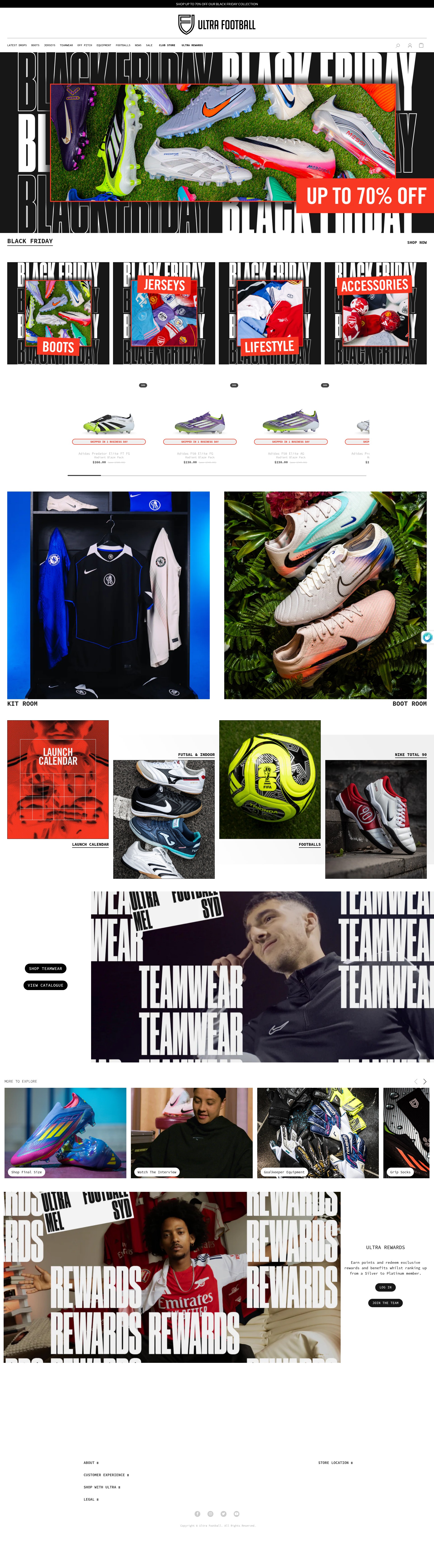Screenshot of www.ultrafootball.com
