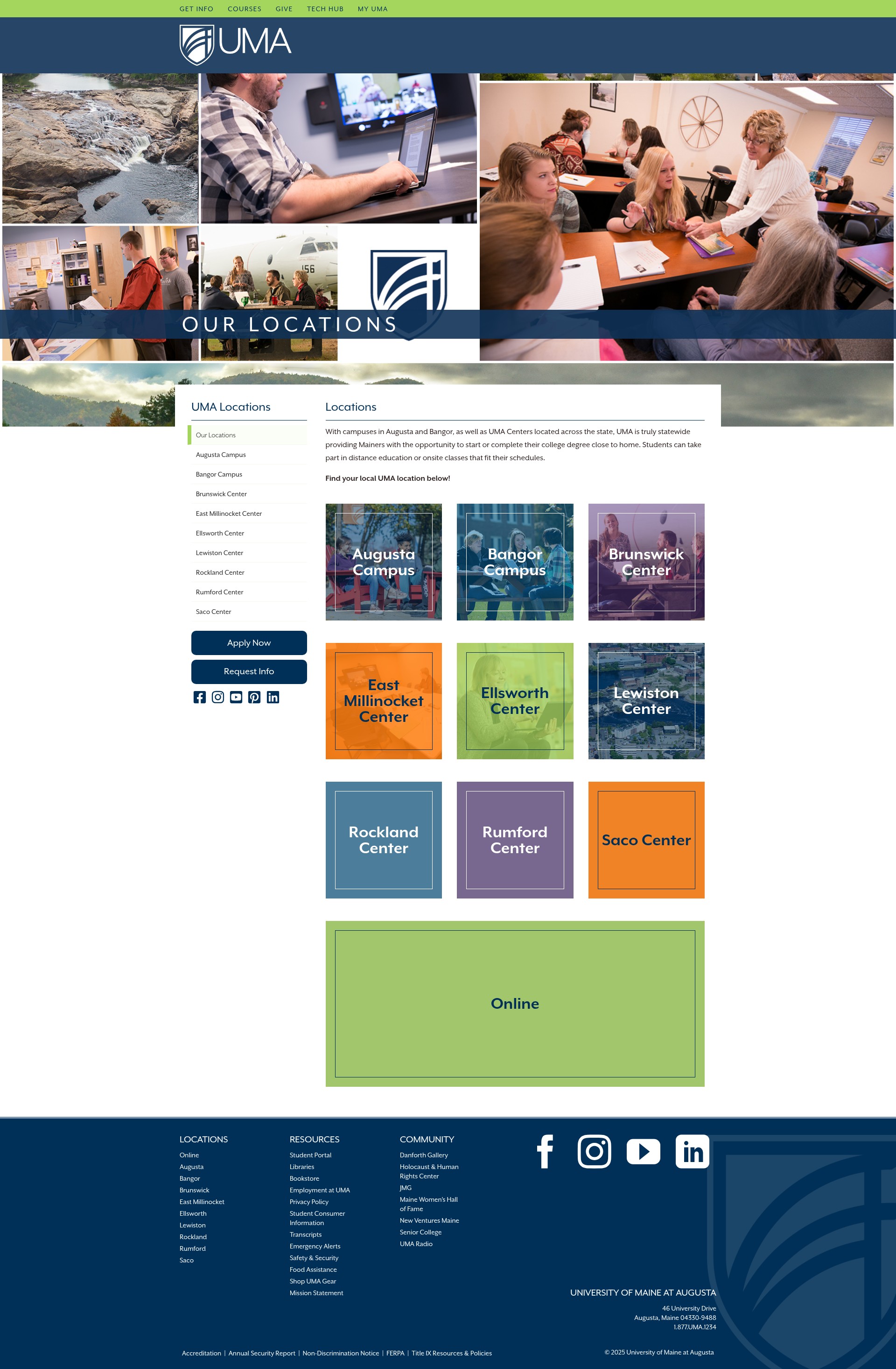 Screenshot of www.uma.edu
