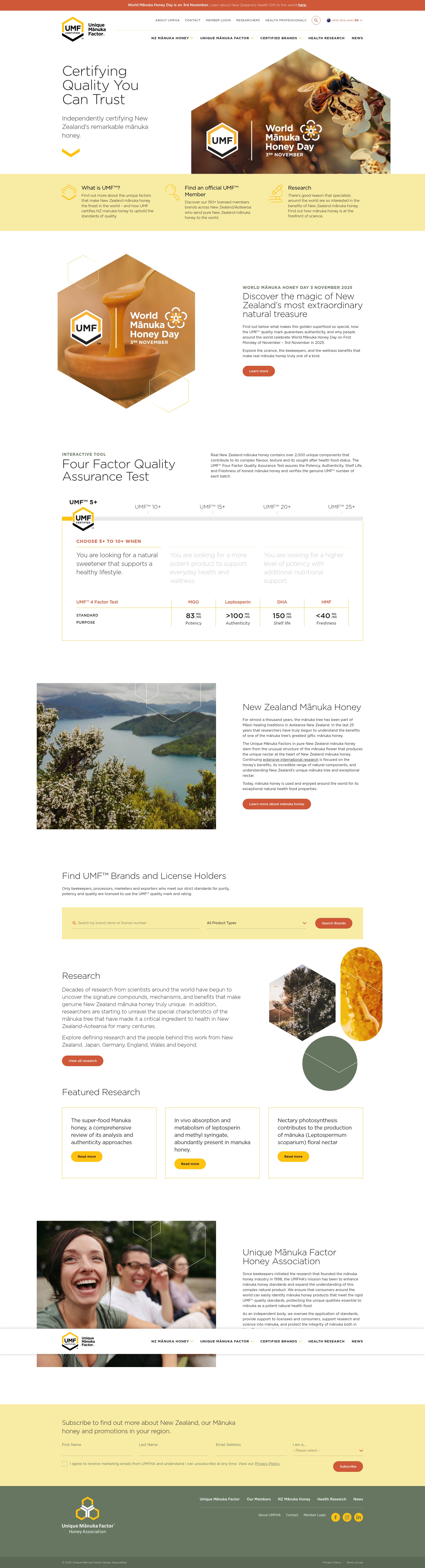 Screenshot of www.umf.org.nz
