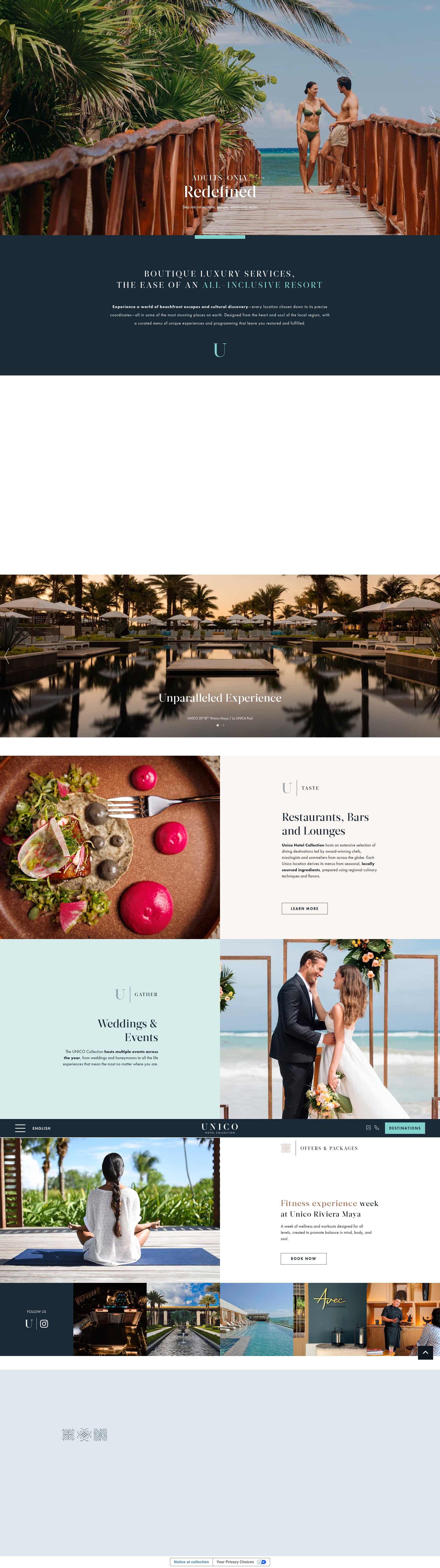 Screenshot of www.unicohotelcollection.com