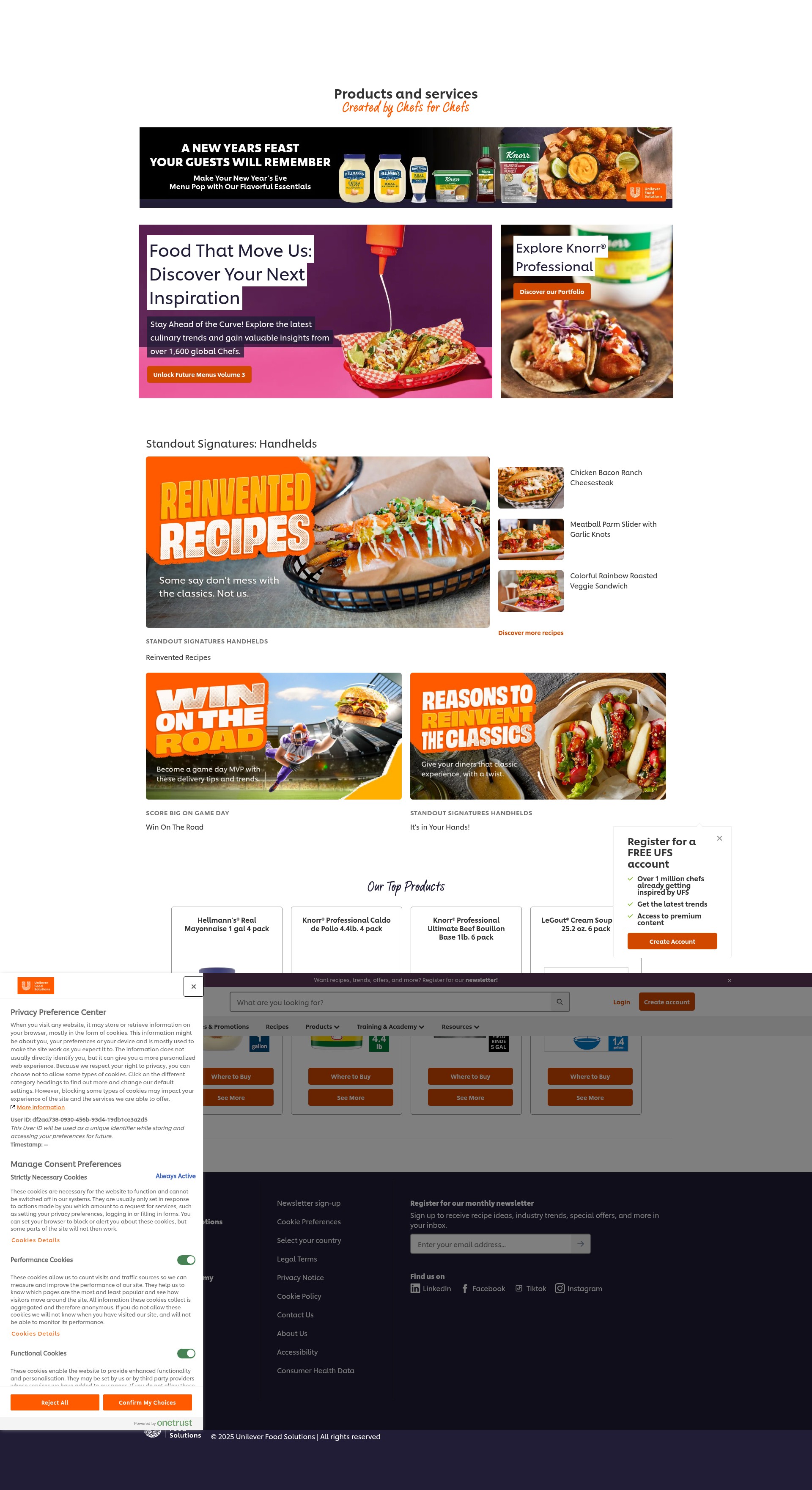Screenshot of www.unileverfoodsolutions.us