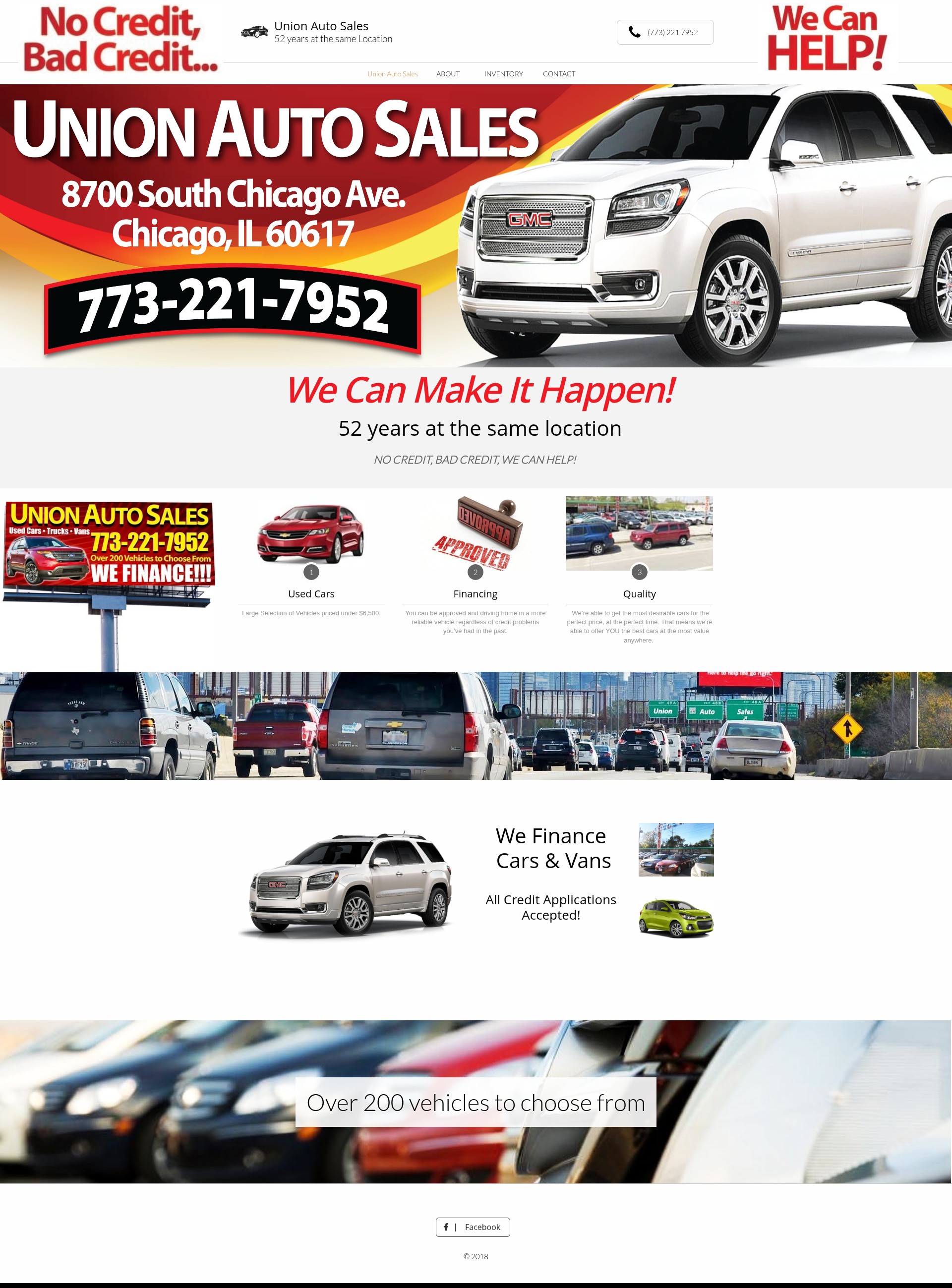 Screenshot of www.unionautosales.com