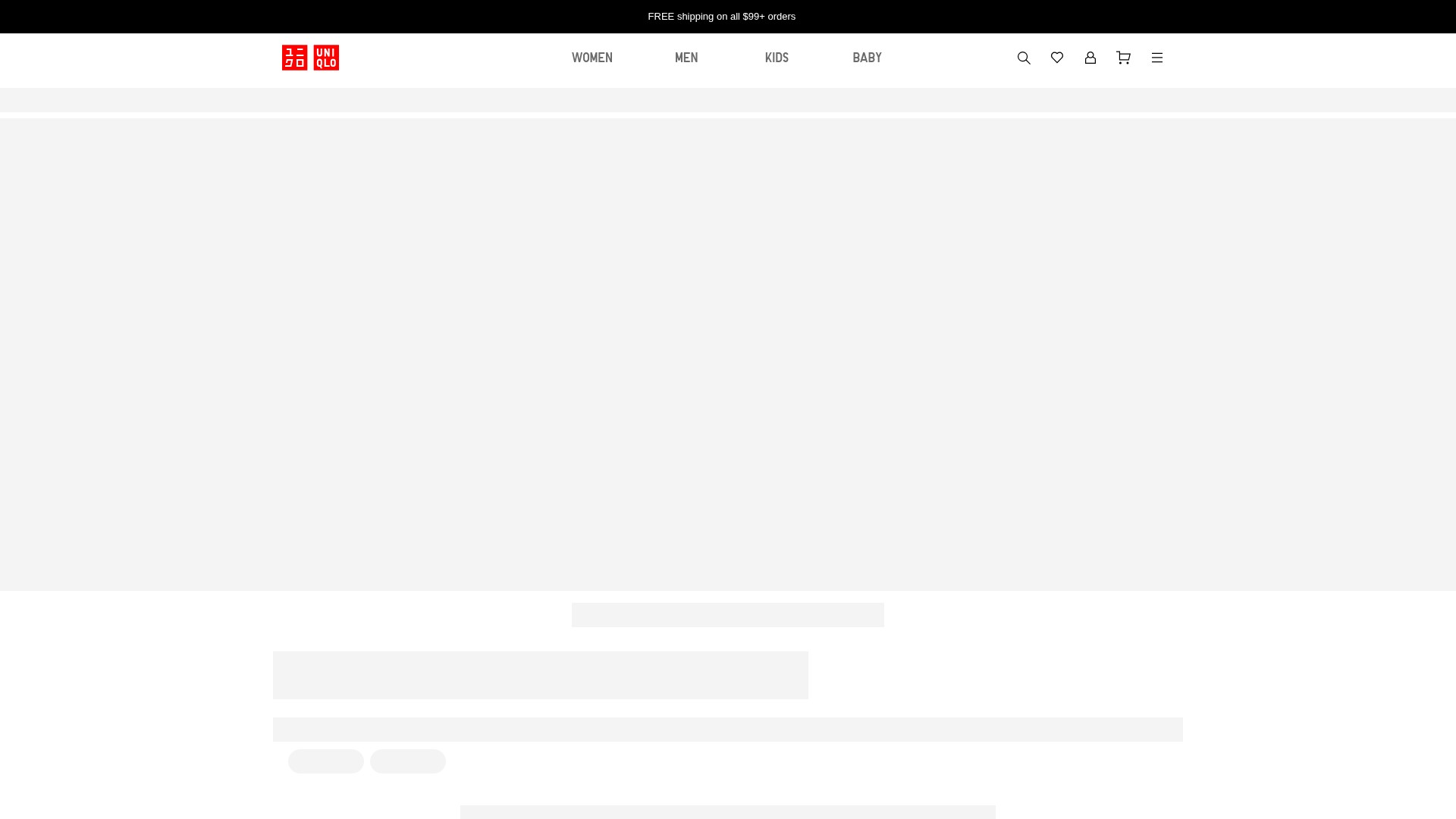 Screenshot of www.uniqlo.com
