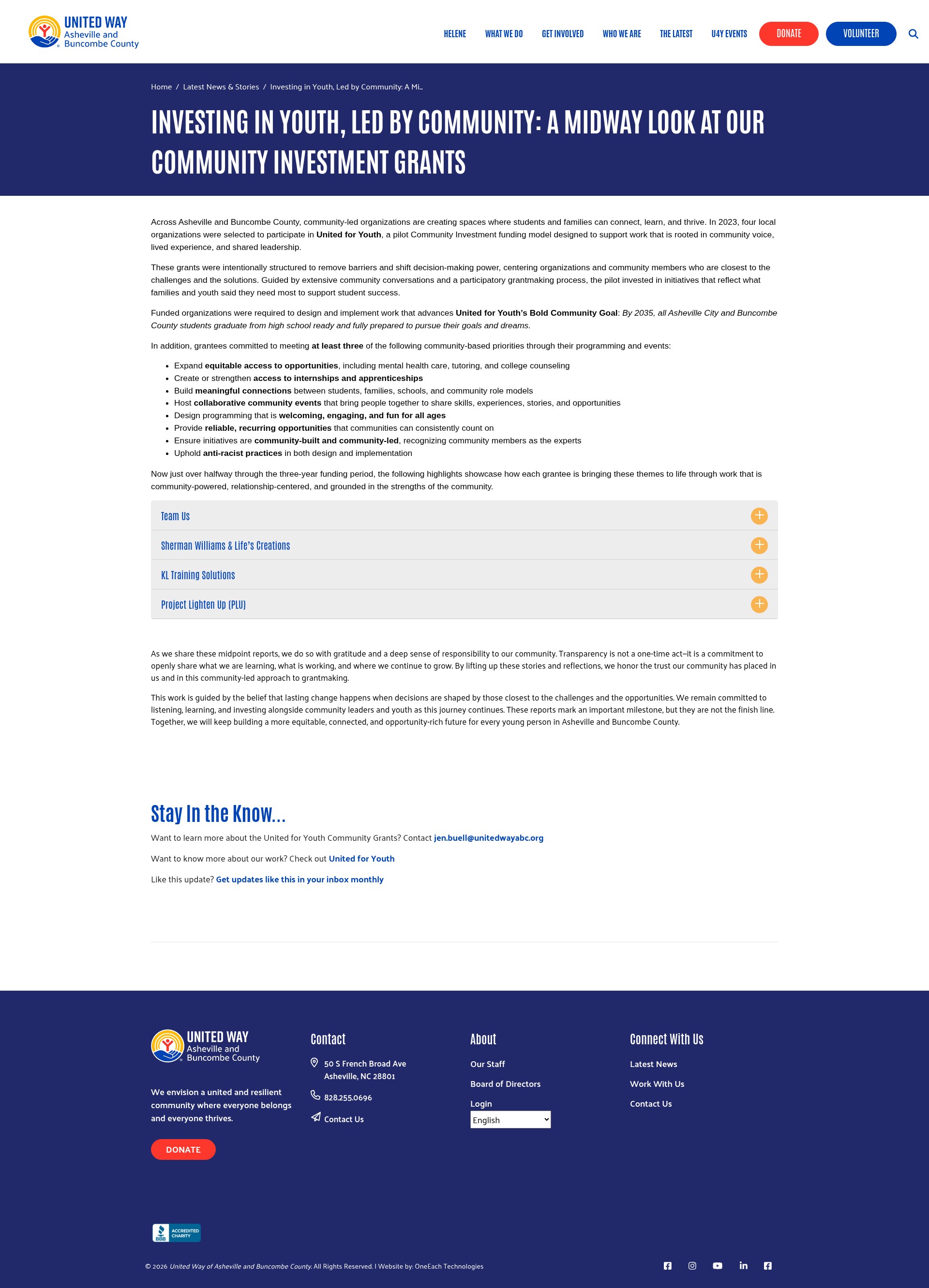 Screenshot of www.unitedwayabc.org