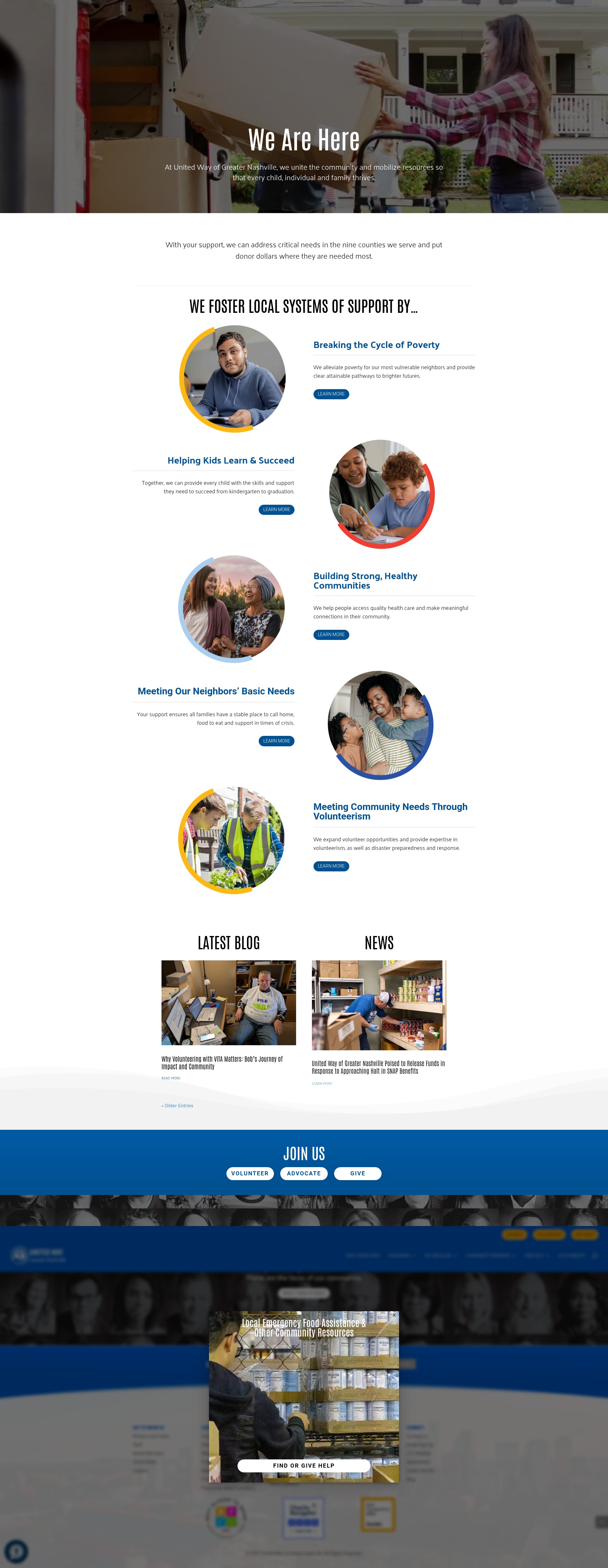 Screenshot of www.unitedwaygreaternashville.org