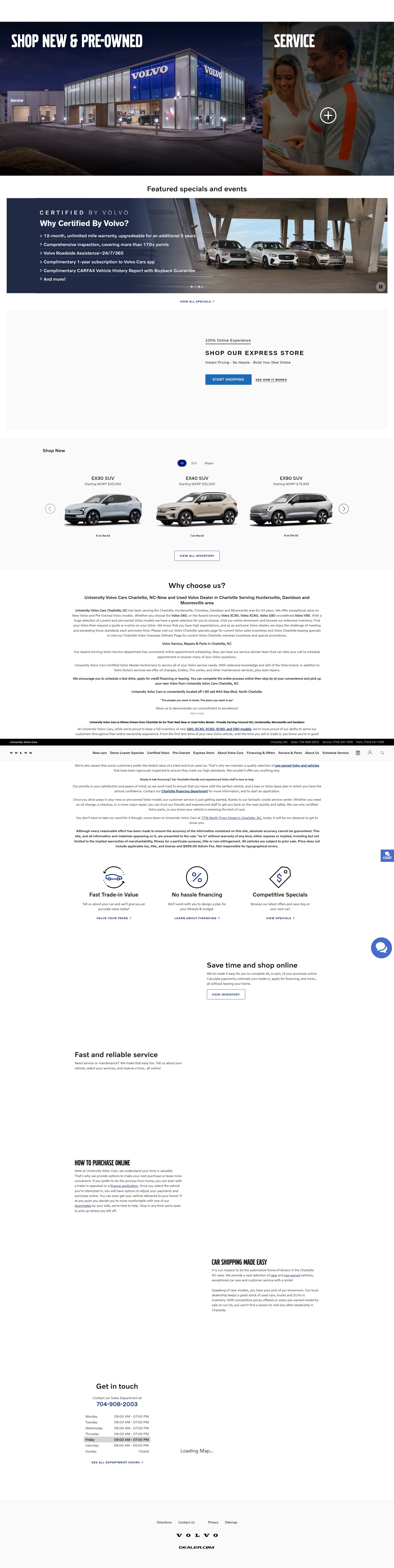 Screenshot of www.universityvolvo.com