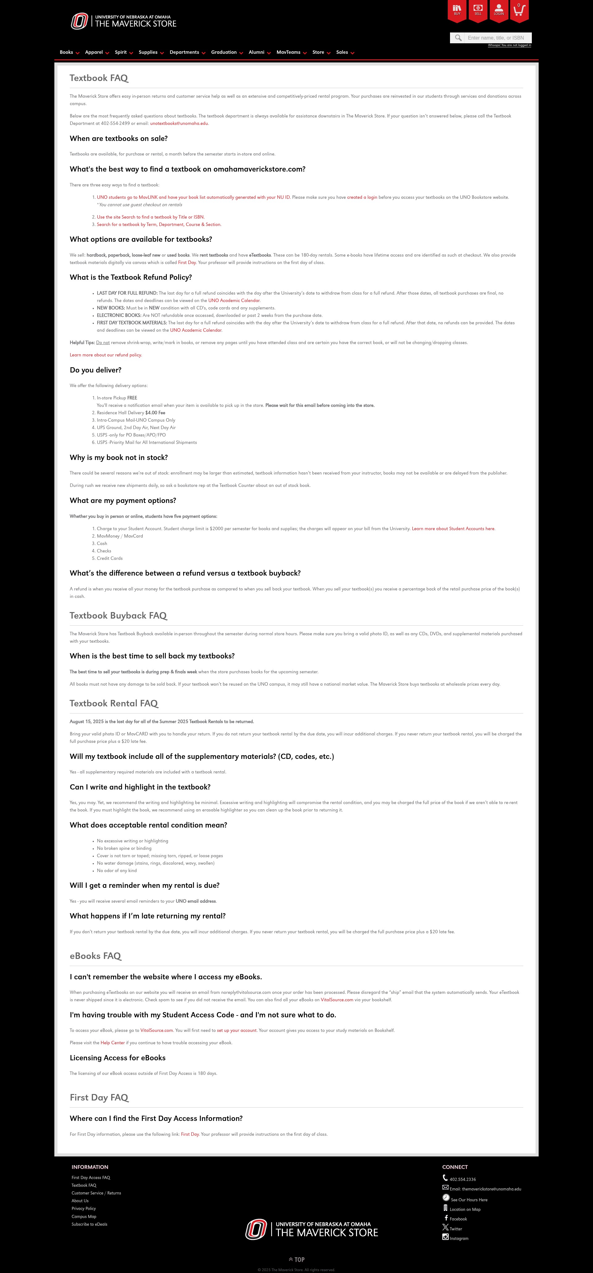 Screenshot of www.unobookstore.com