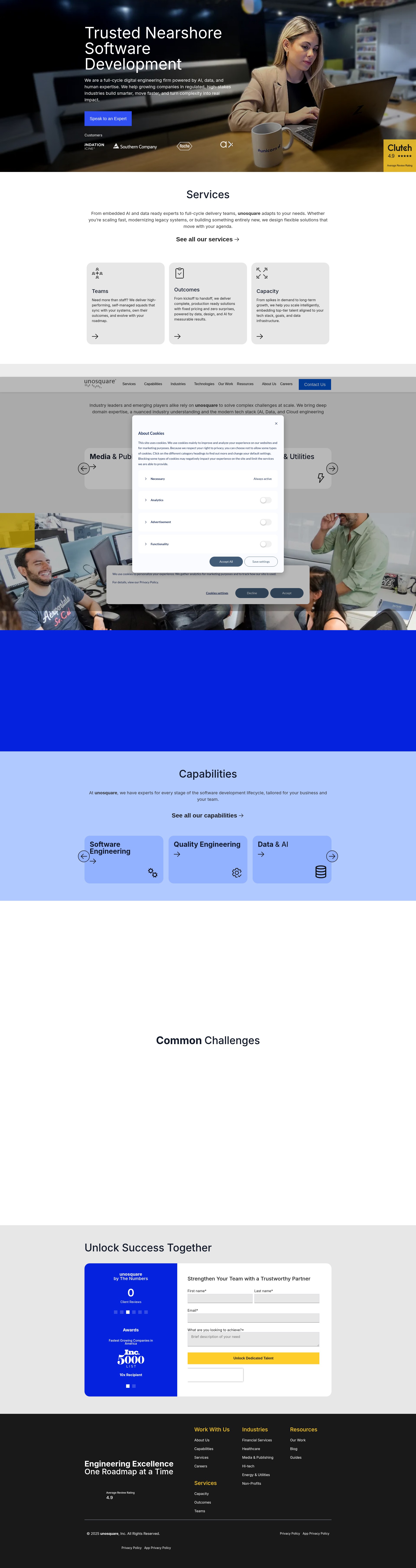 Screenshot of www.unosquare.com