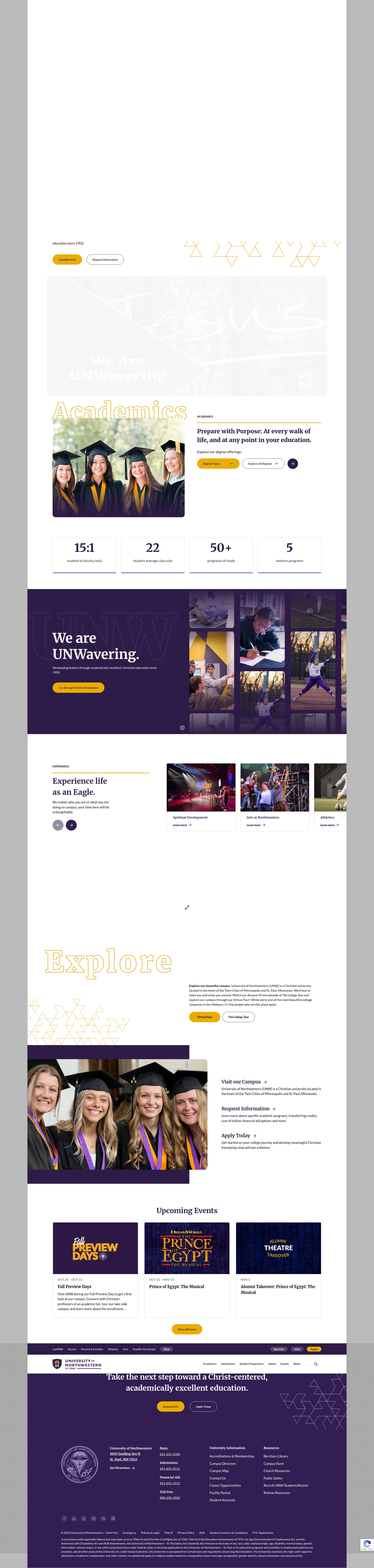 Screenshot of www.unwsp.edu