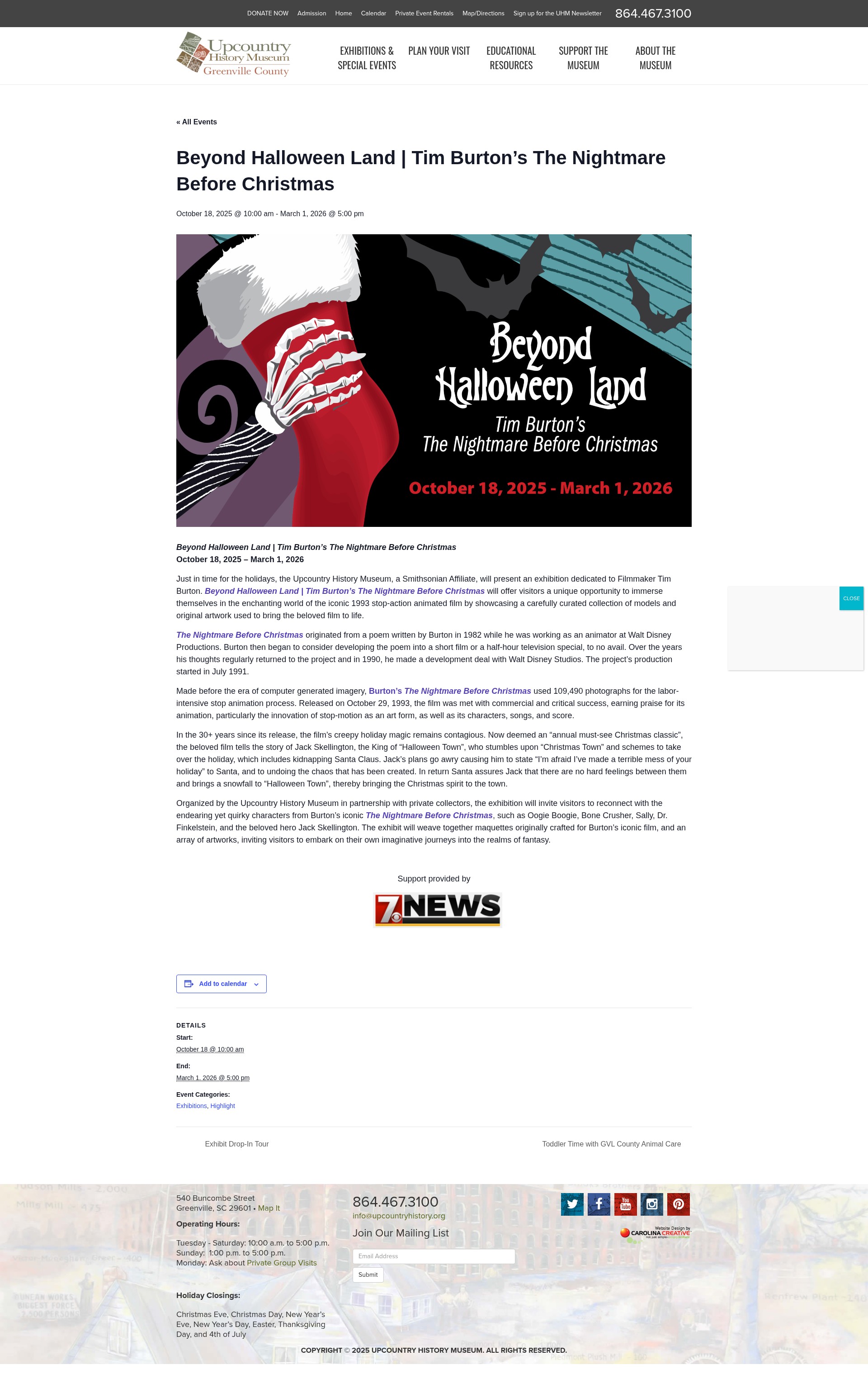 Screenshot of www.upcountryhistory.org