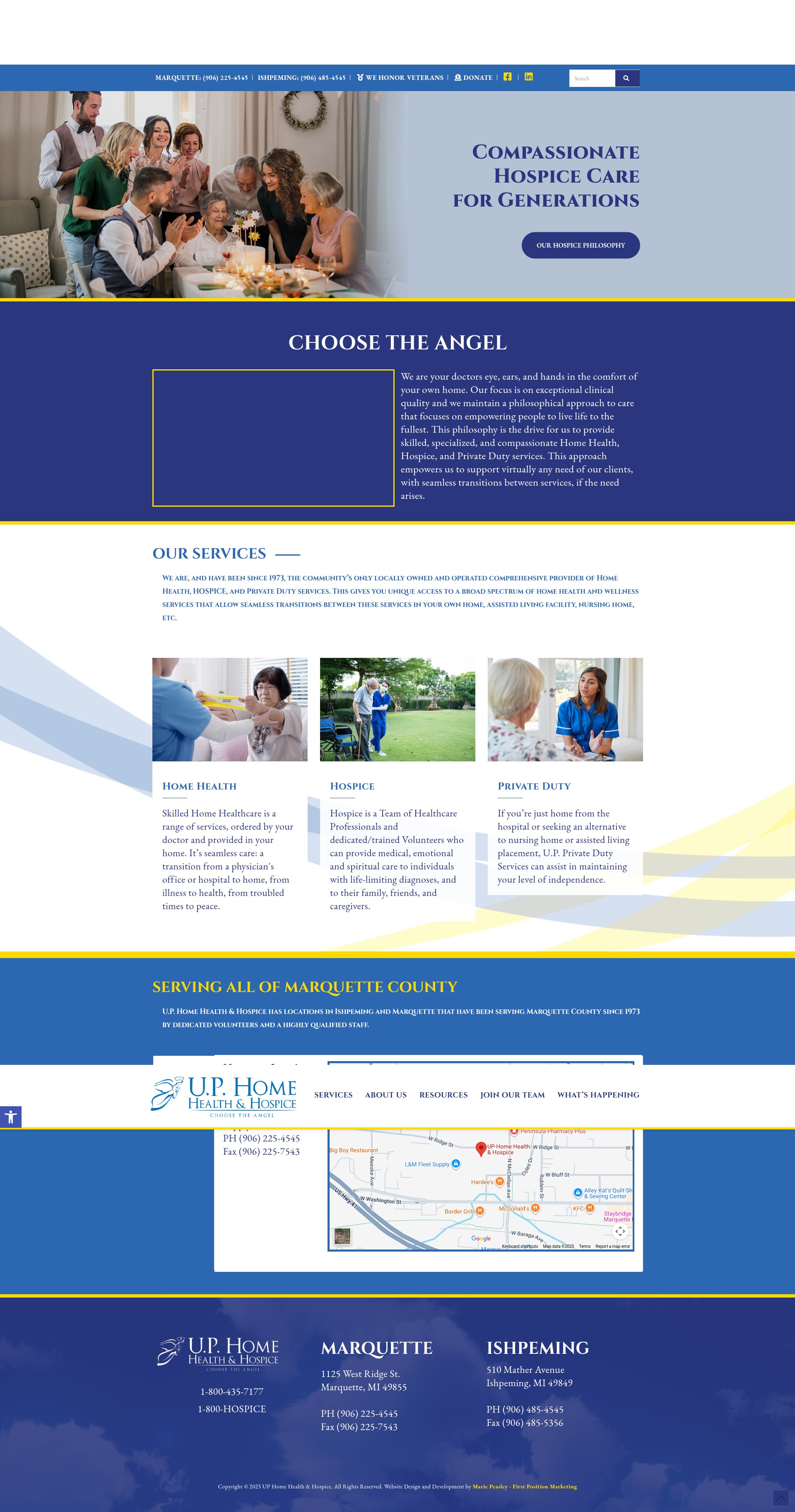 Screenshot of www.uphomehealth.org