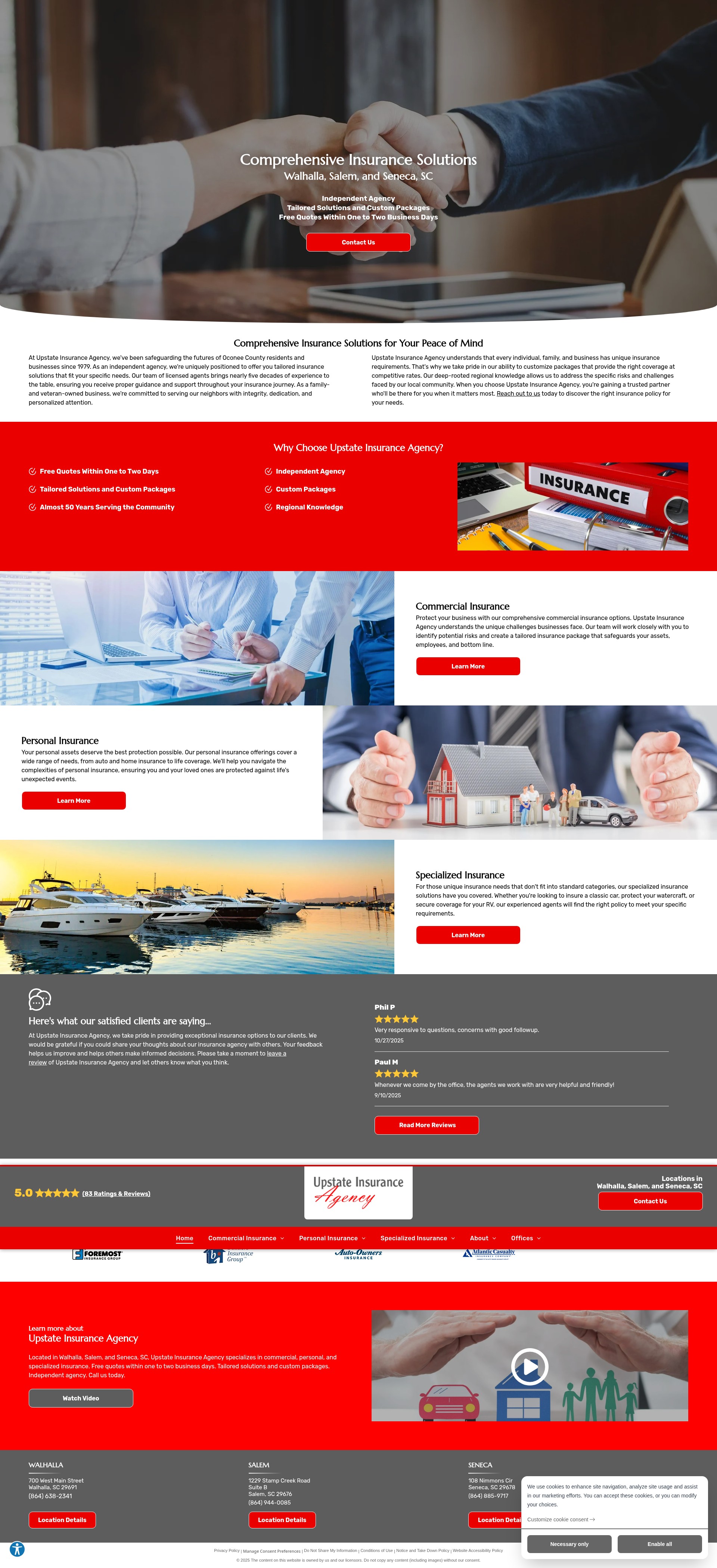 Screenshot of www.upstateinsurance.com