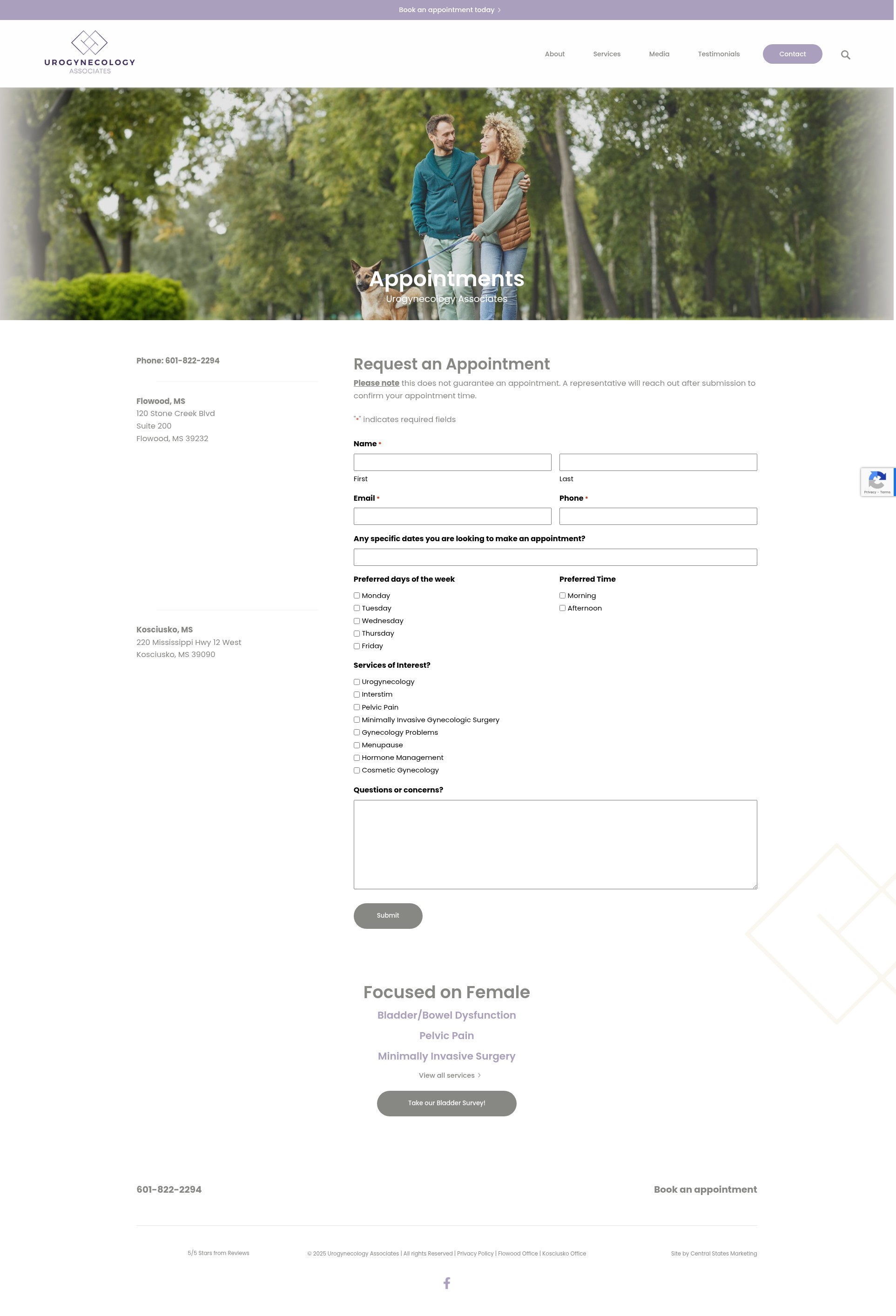 Screenshot of www.urogynassociates.com