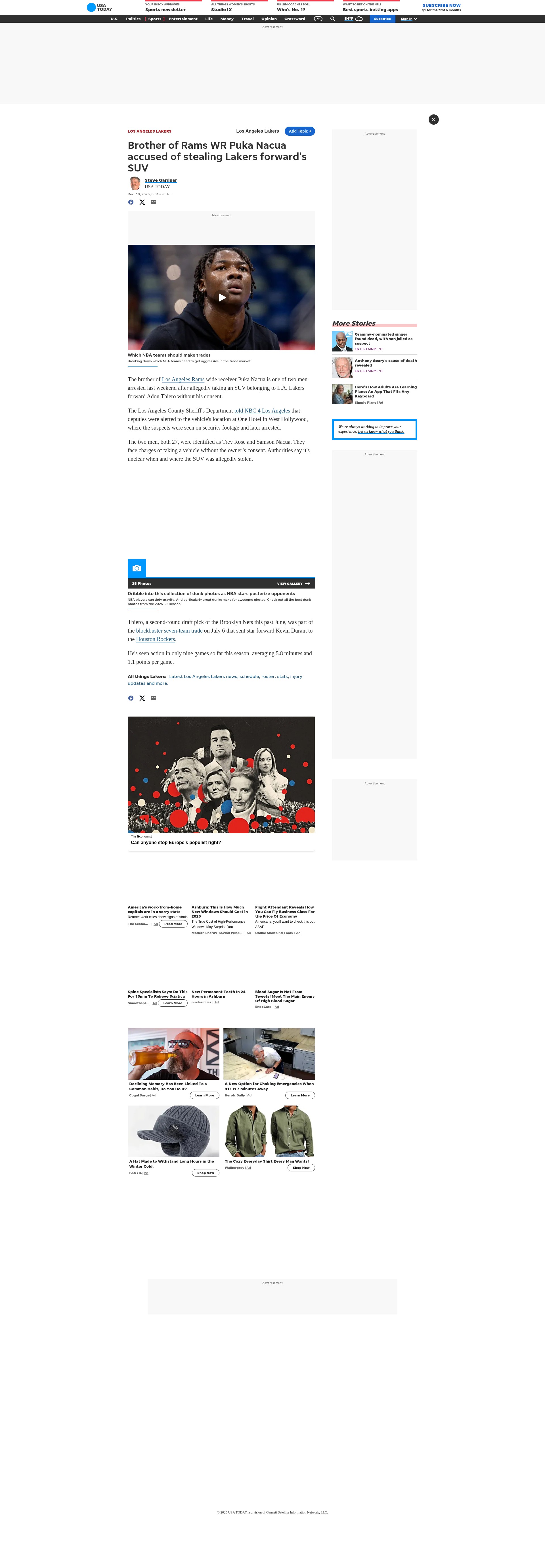 Screenshot of www.usatoday.com