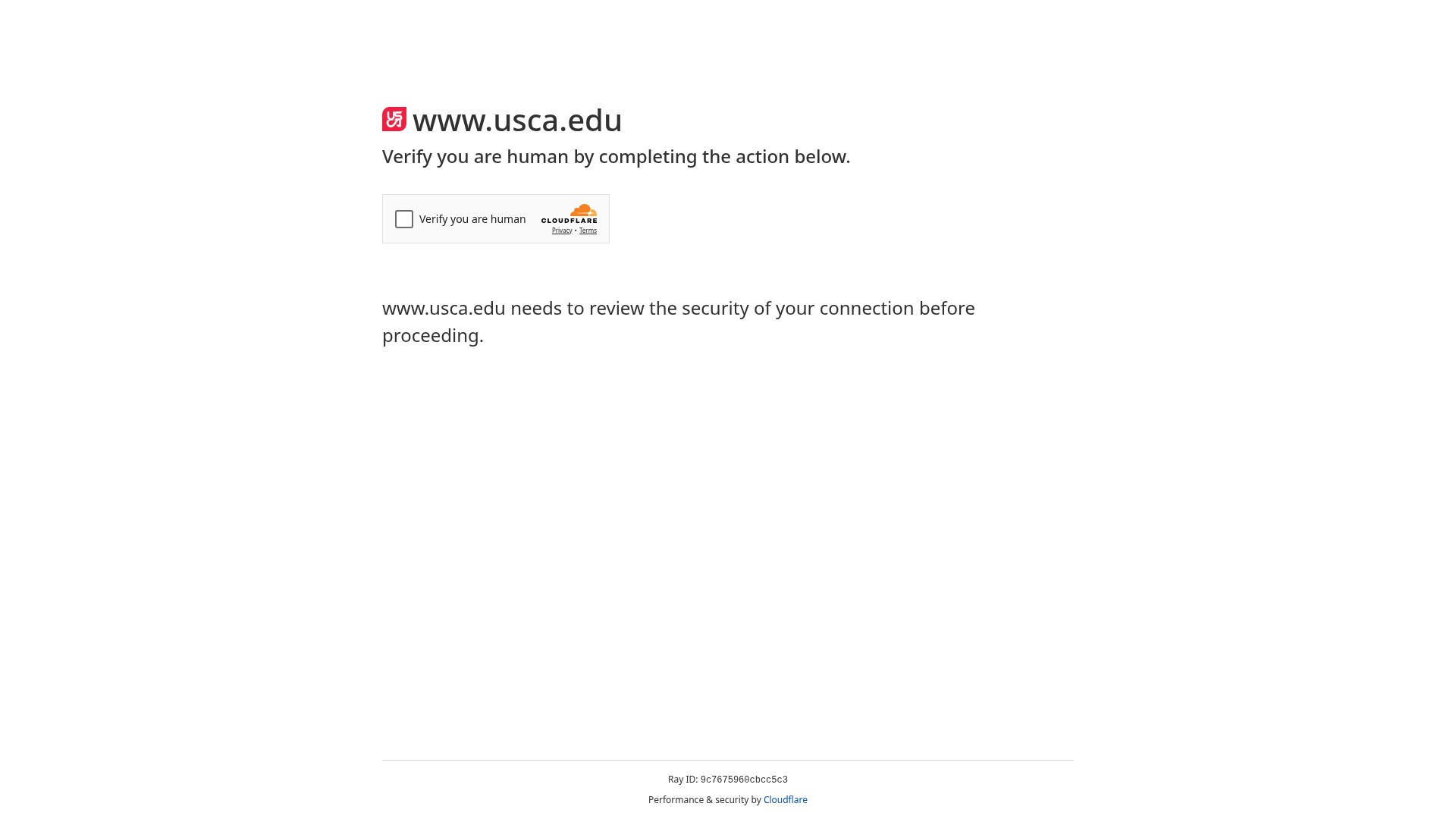 Screenshot of www.usca.edu