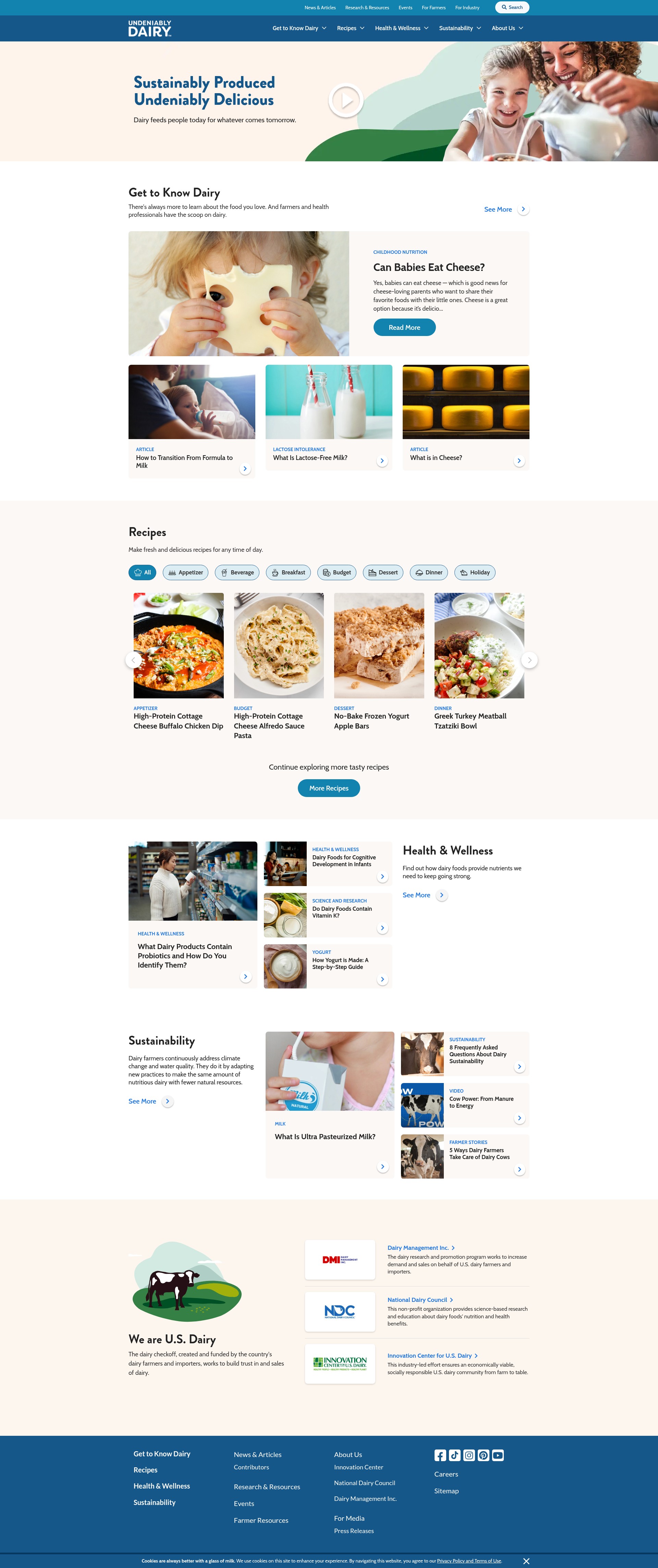 Screenshot of www.usdairy.com