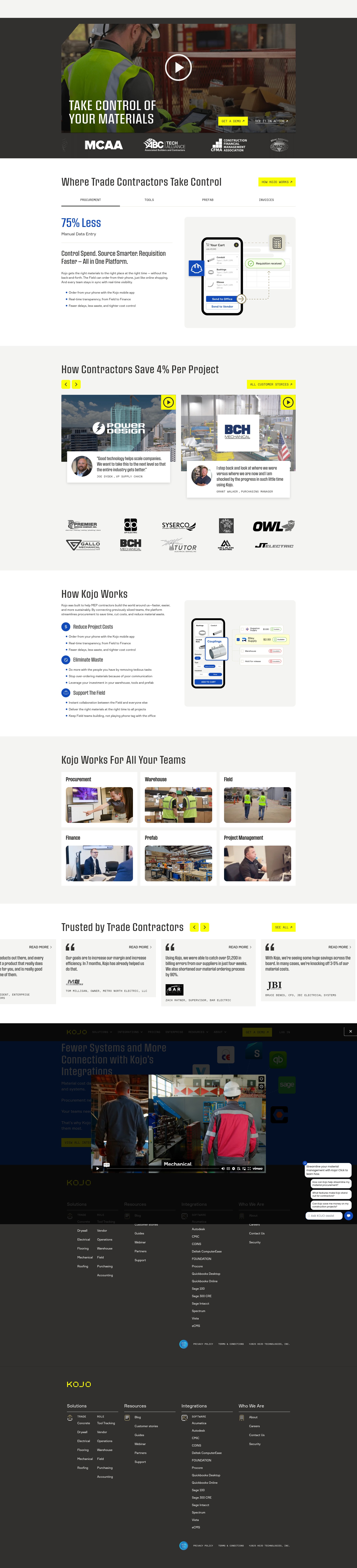 Screenshot of www.usekojo.com