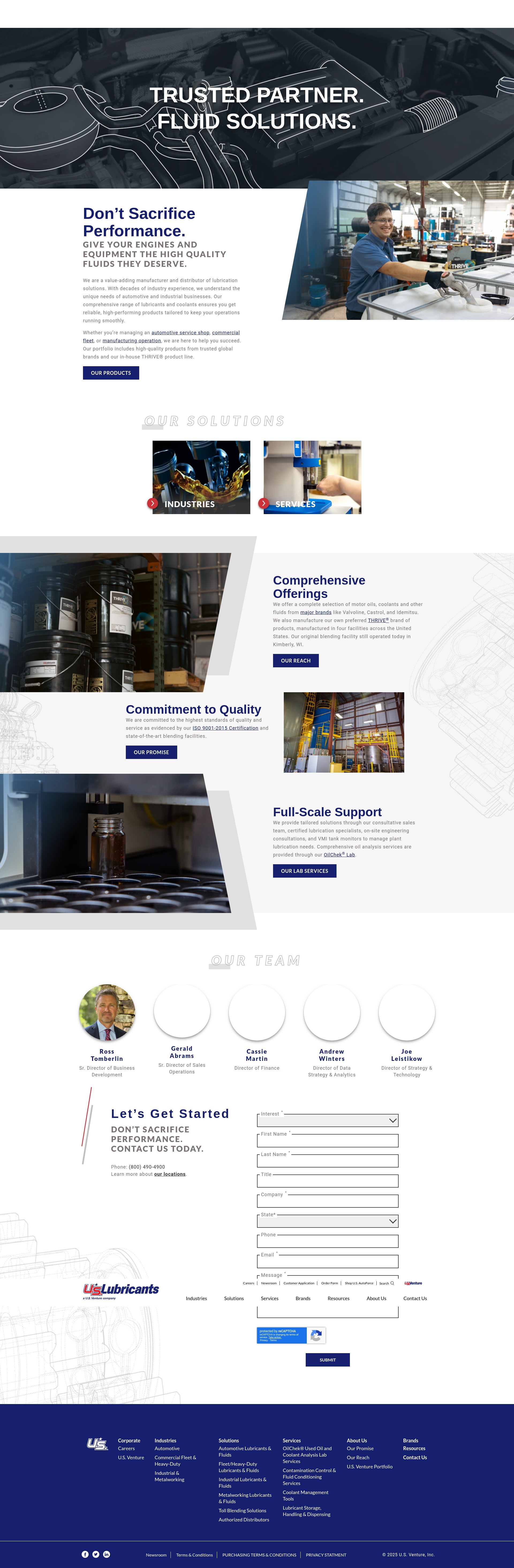 Screenshot of www.uslube.com