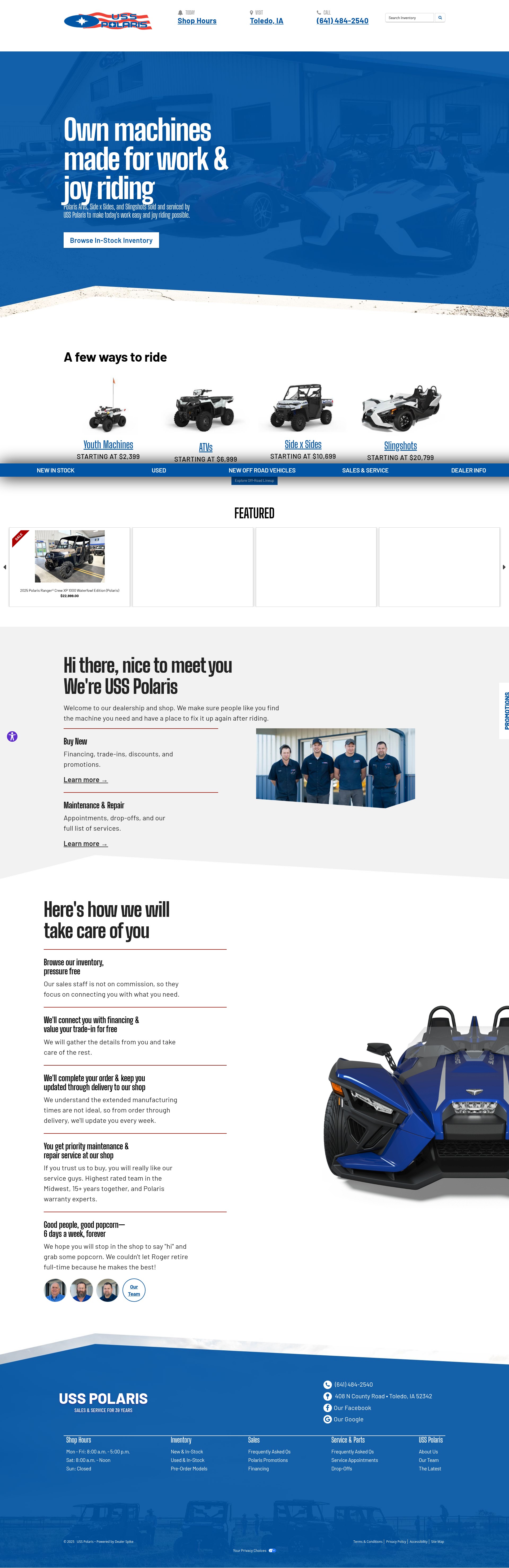 Screenshot of www.usspolaris.com