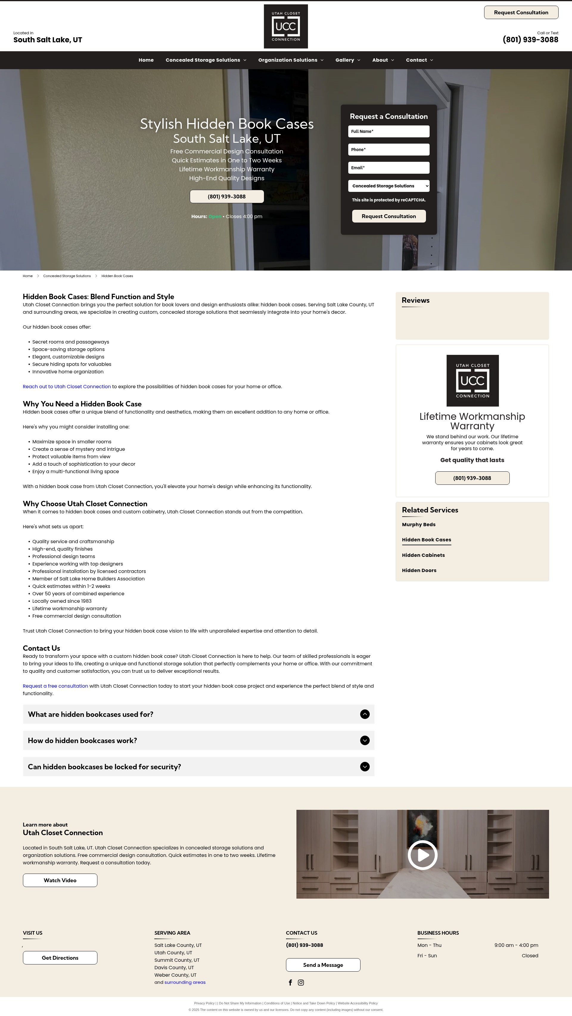 Screenshot of www.utahclosetconnection.com