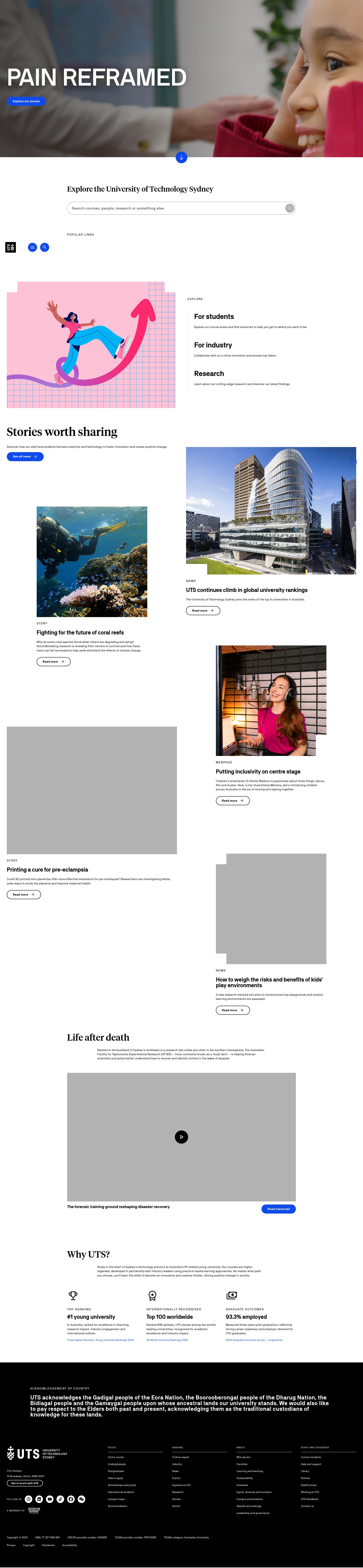 Screenshot of www.uts.edu.au
