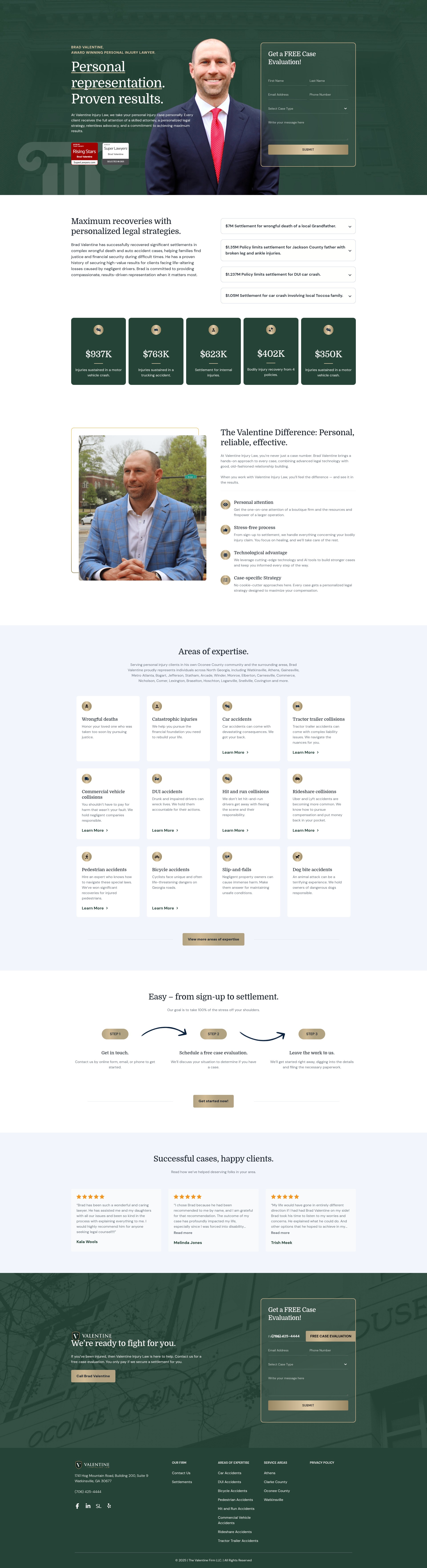 Screenshot of www.valentineinjurylaw.com