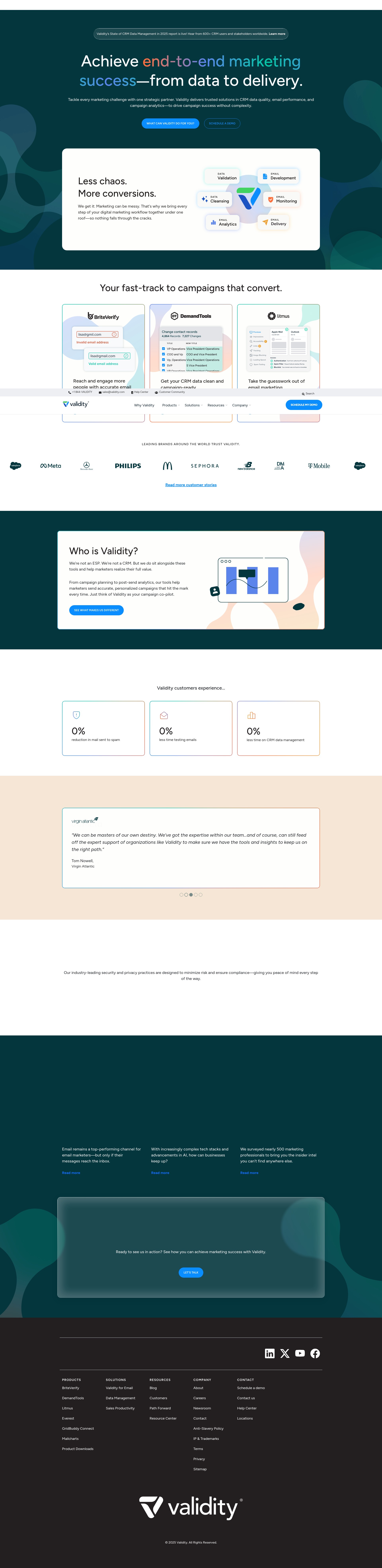 Screenshot of www.validity.com