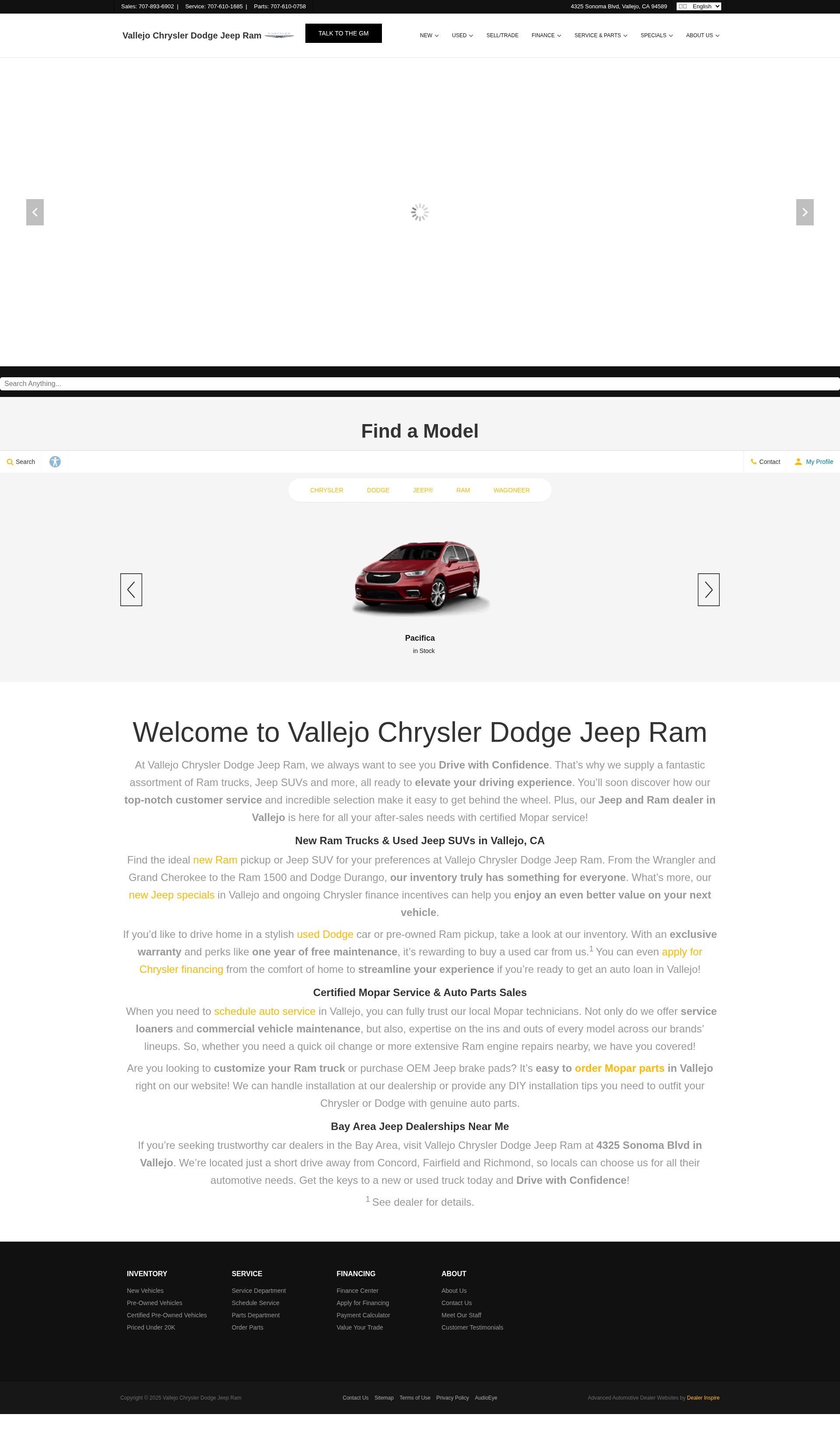 Screenshot of www.vallejochryslerdodgejeepram.com