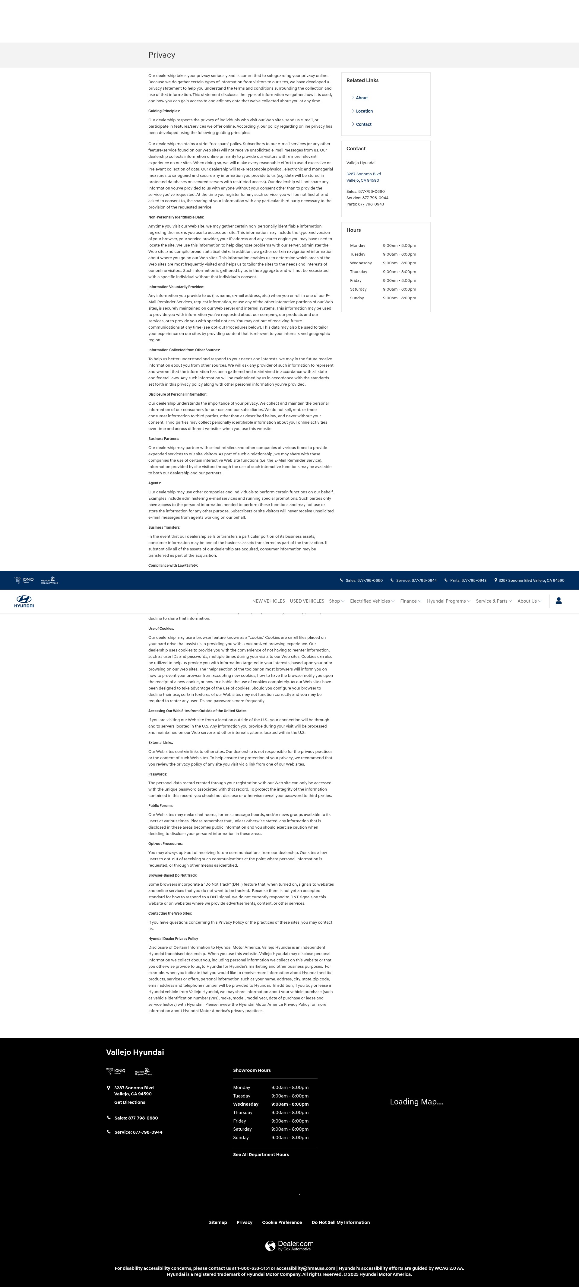 Screenshot of www.vallejohyundai.com