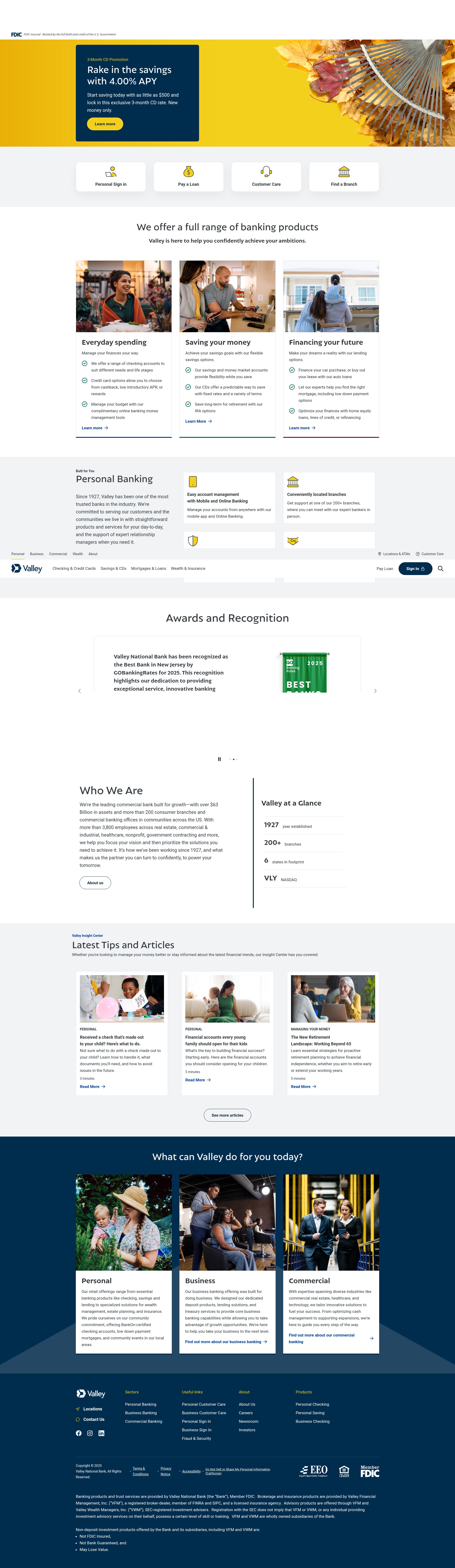 Screenshot of www.valley.com