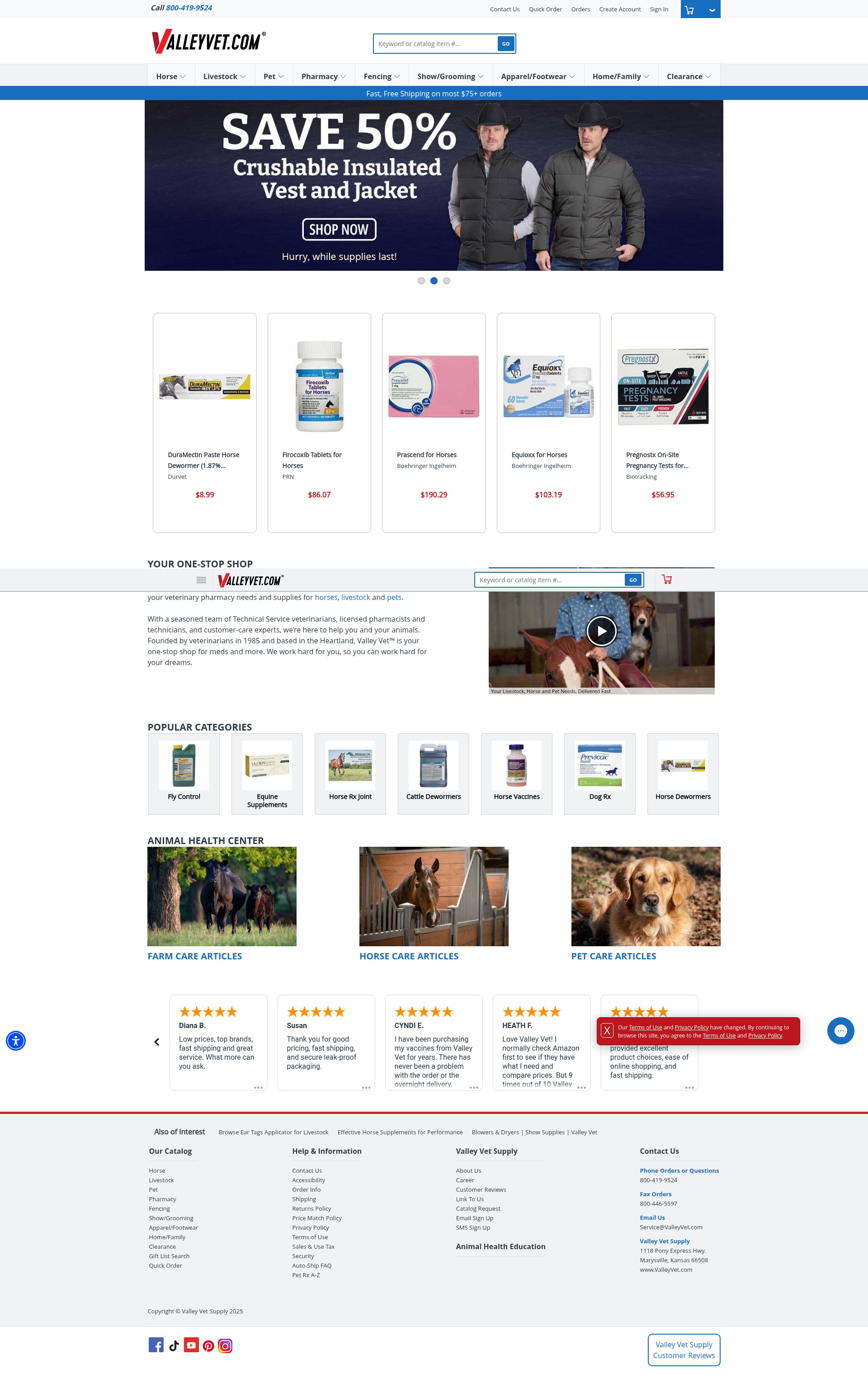 Screenshot of www.valleyvet.com