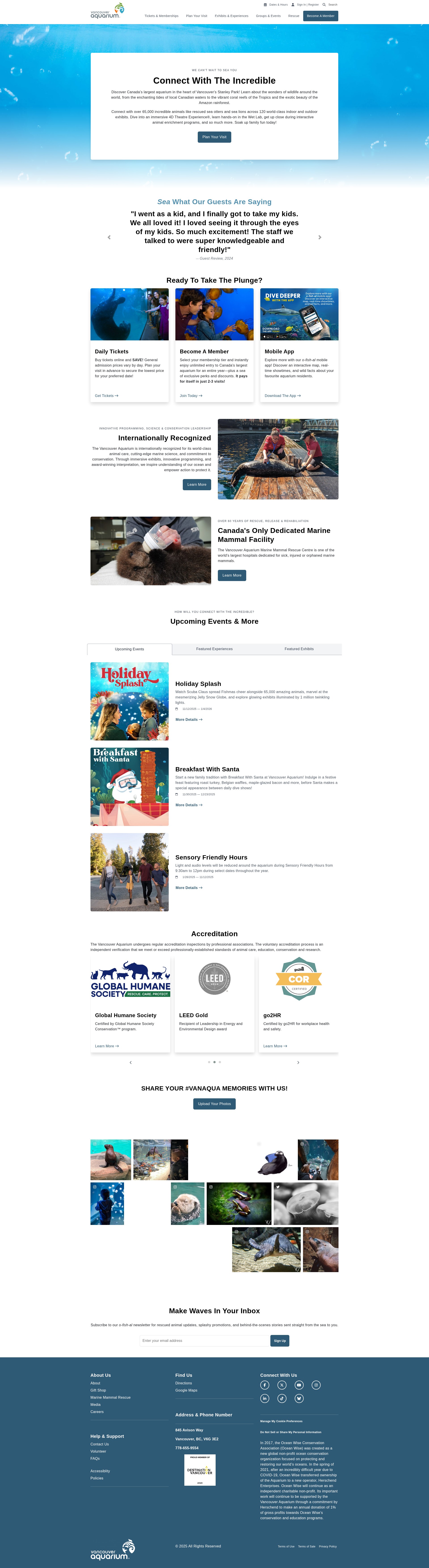 Screenshot of www.vanaqua.org