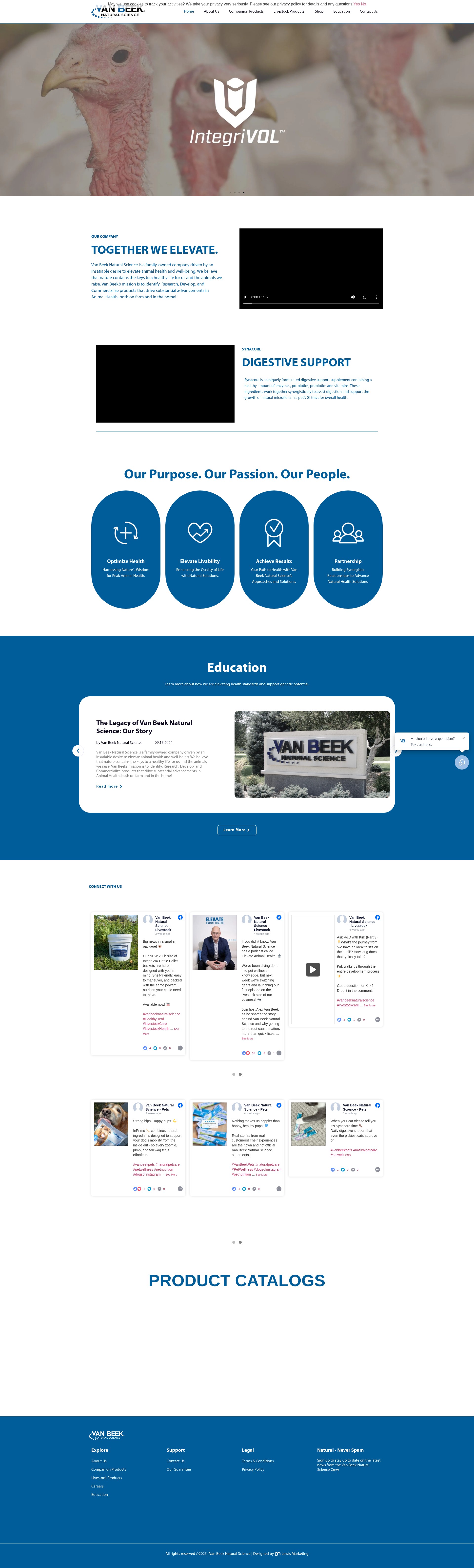 Screenshot of www.vanbeeknaturalscience.com