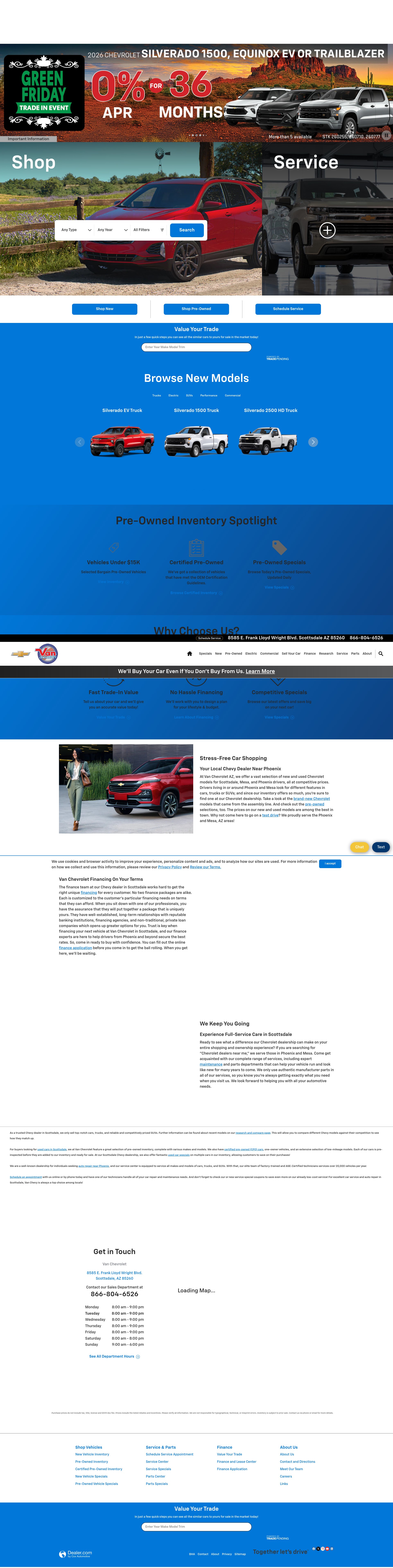 Screenshot of www.vanchevrolet.com