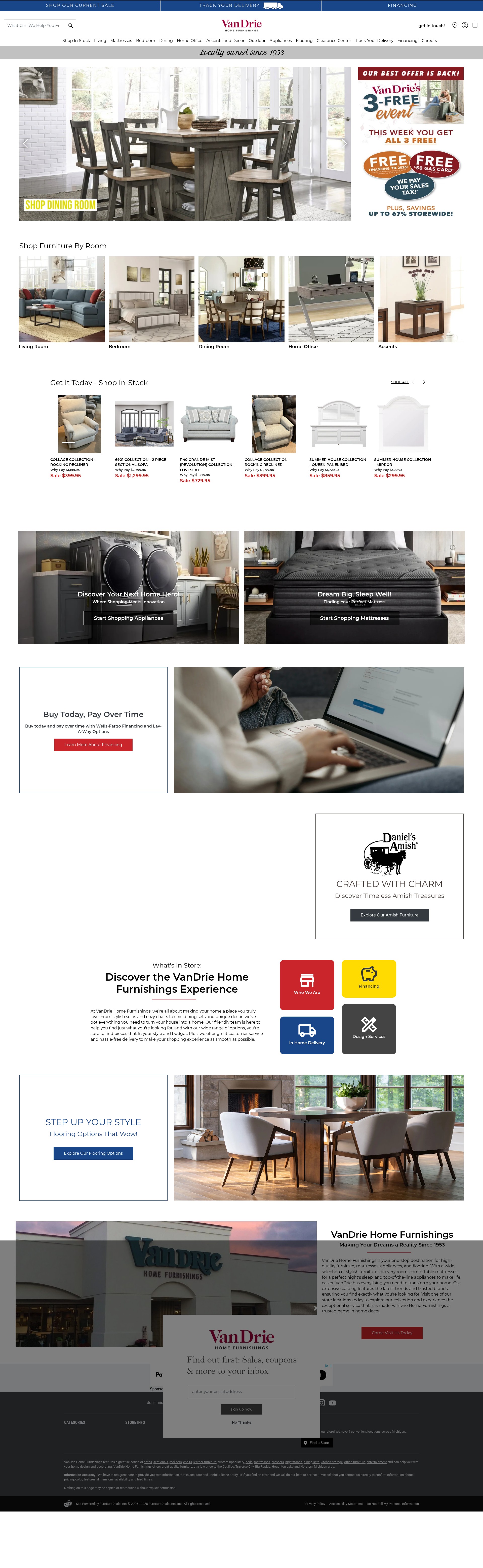 Screenshot of www.vandrie.com