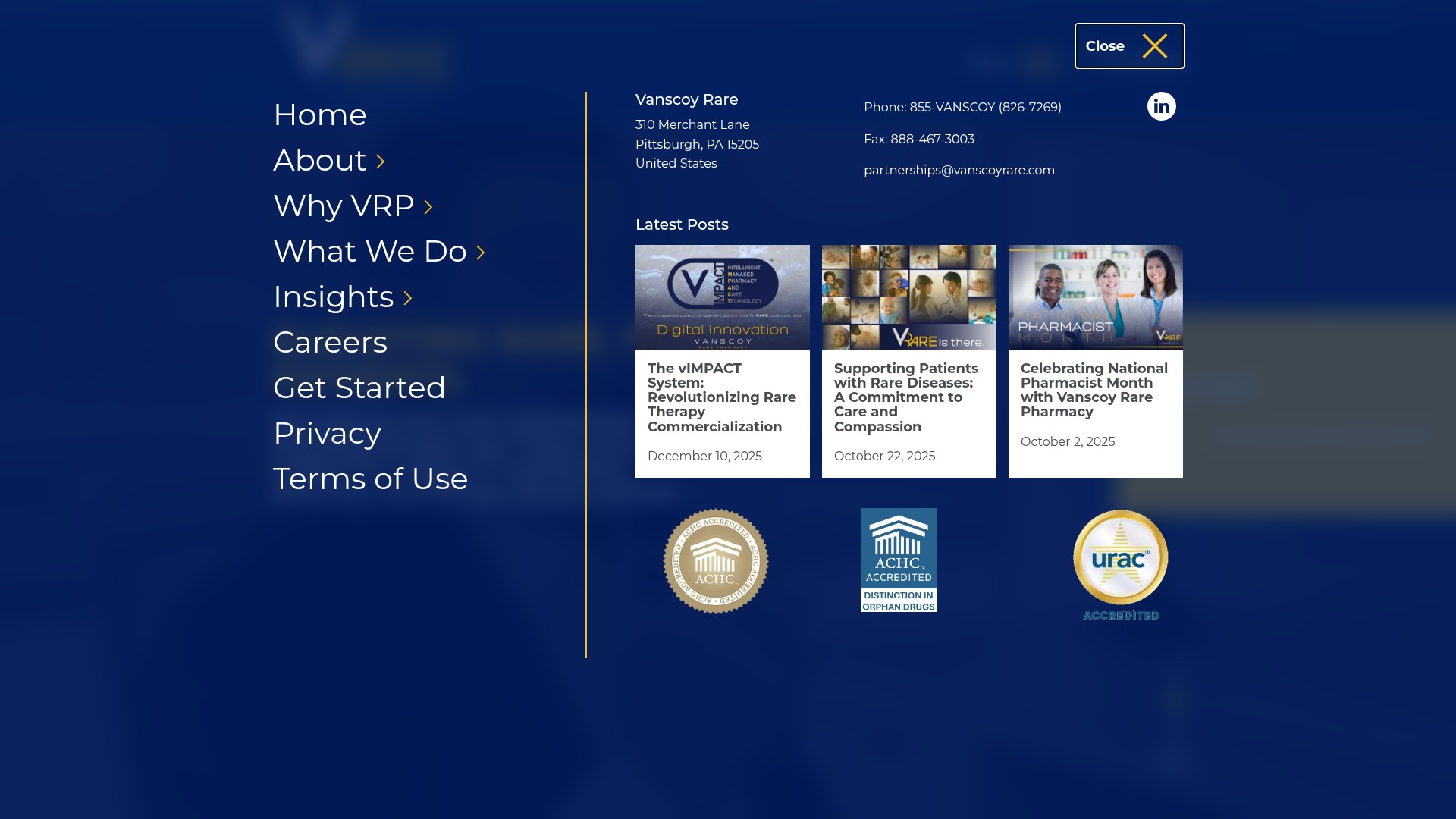 Screenshot of www.vanscoyrare.com