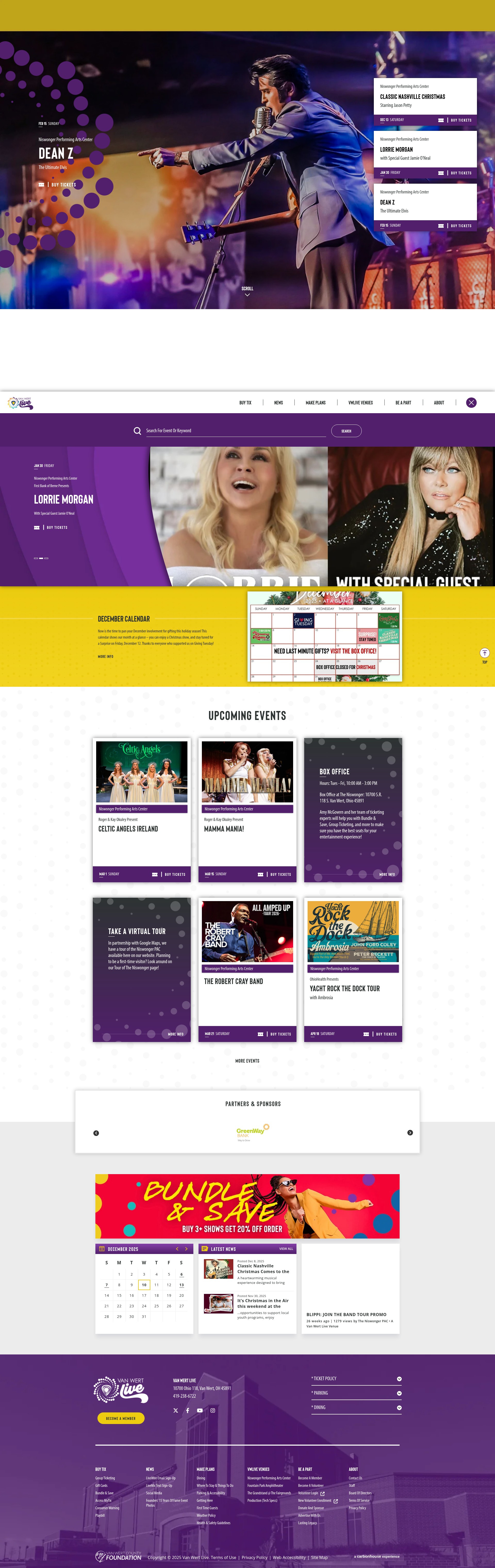 Screenshot of www.vanwertlive.com
