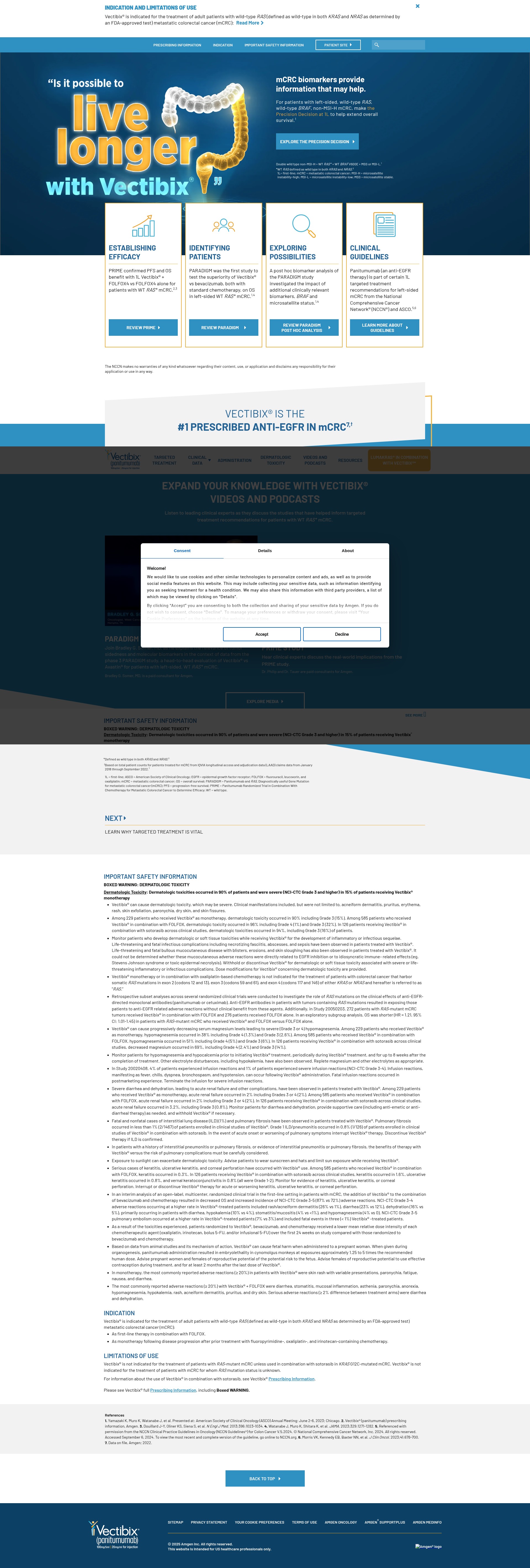 Screenshot of www.vectibixhcp.com
