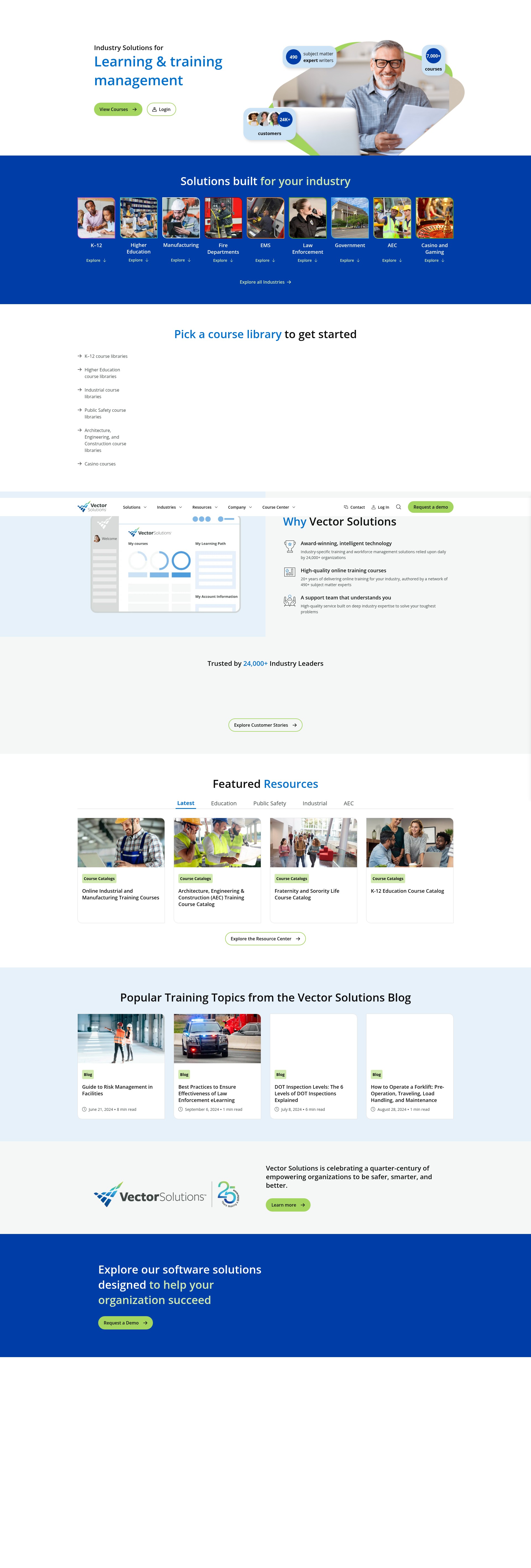 Screenshot of www.vectorsolutions.com