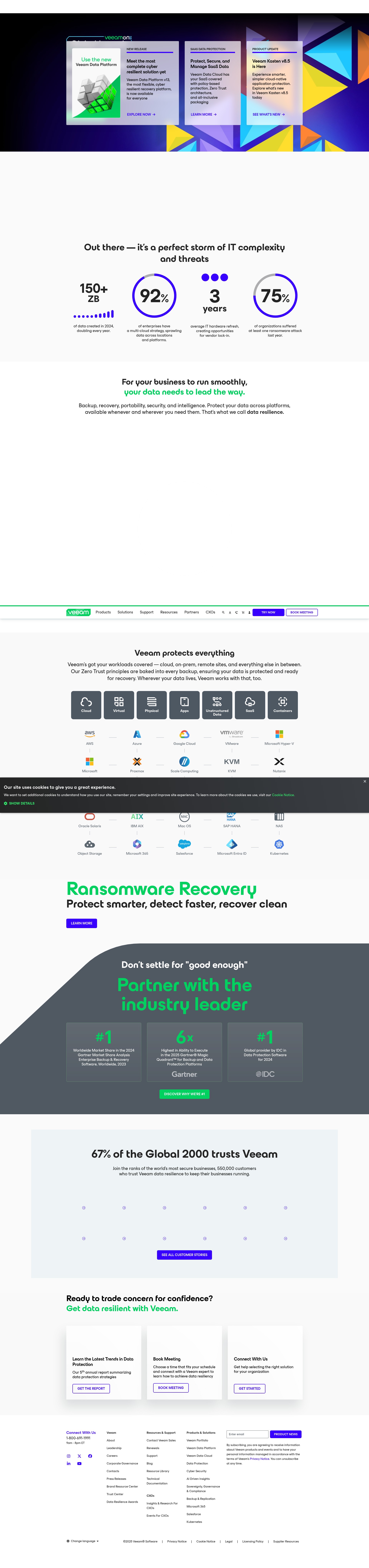 Screenshot of www.veeam.com