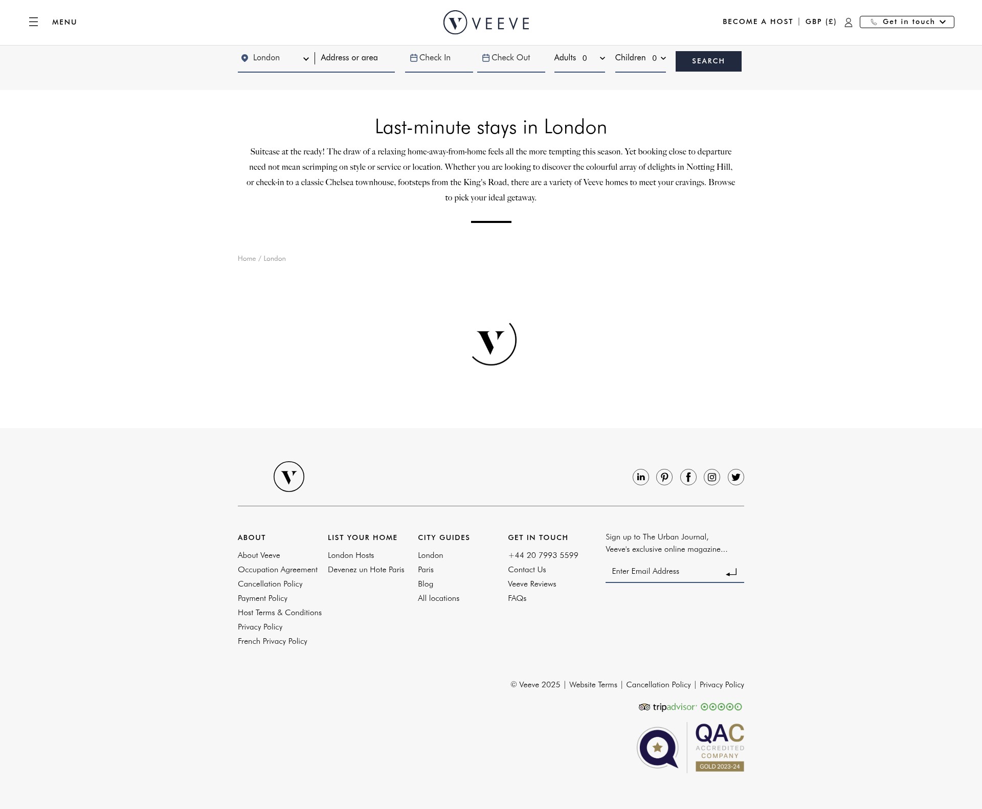 Screenshot of www.veeve.com