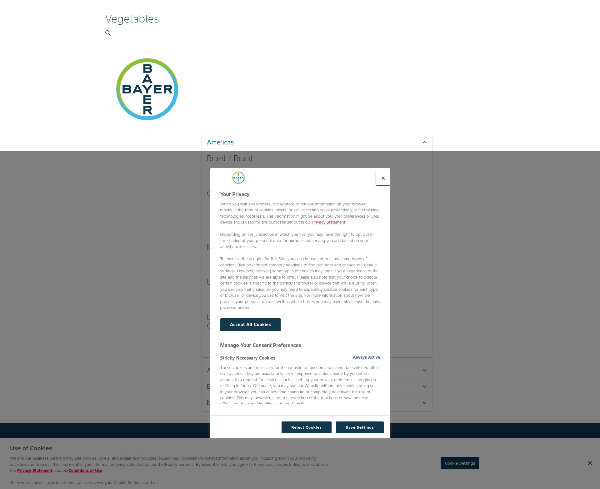 Screenshot of www.vegetables.bayer.com