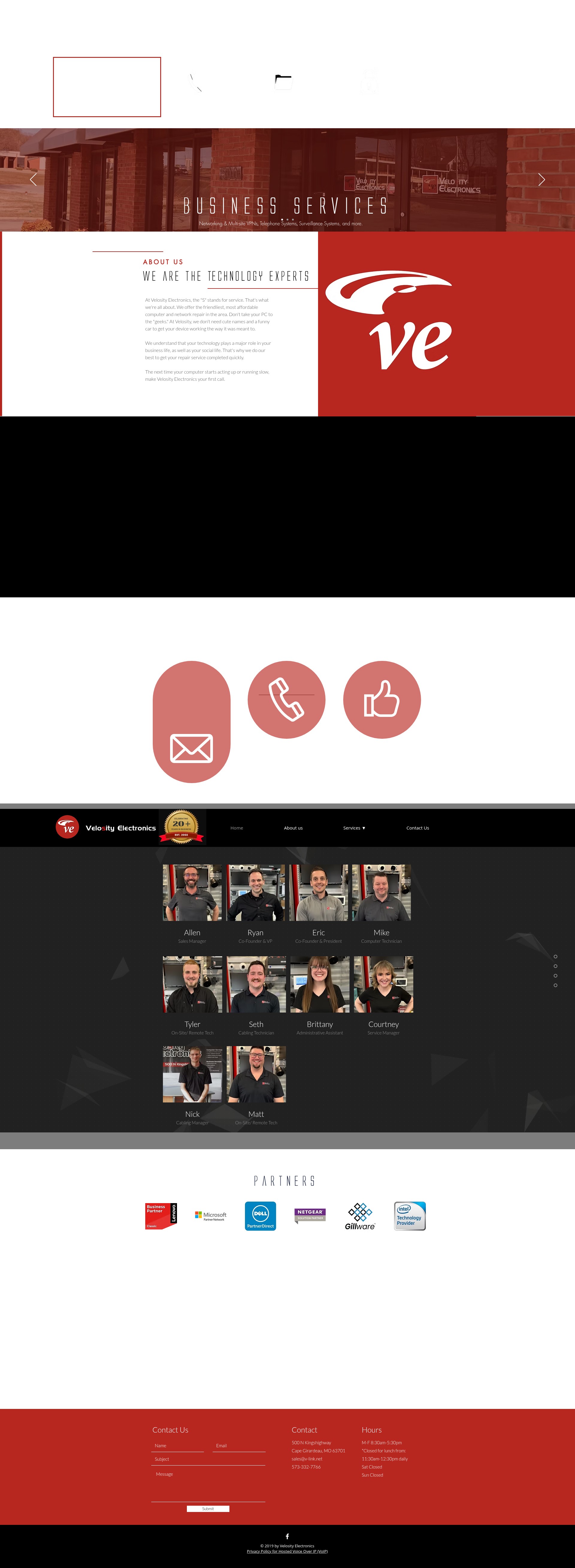 Screenshot of www.velosityelectronics.com