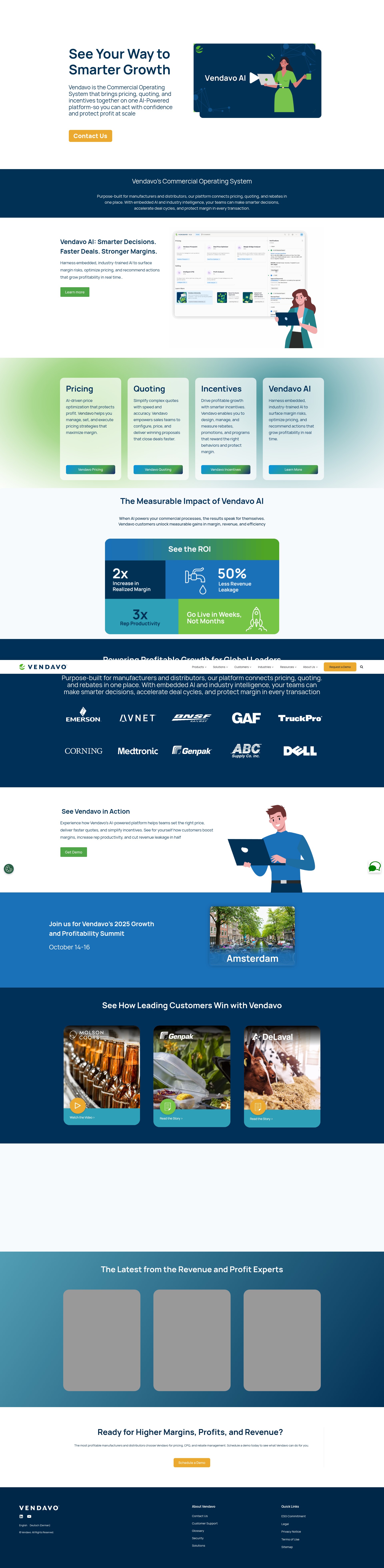 Screenshot of www.vendavo.com
