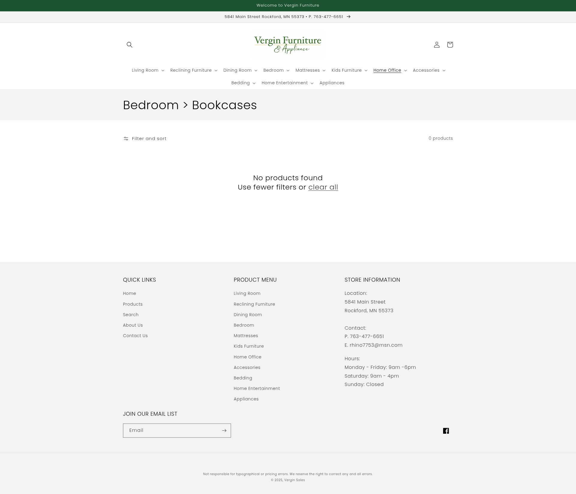 Screenshot of www.verginfurnitureandappliancesales.com