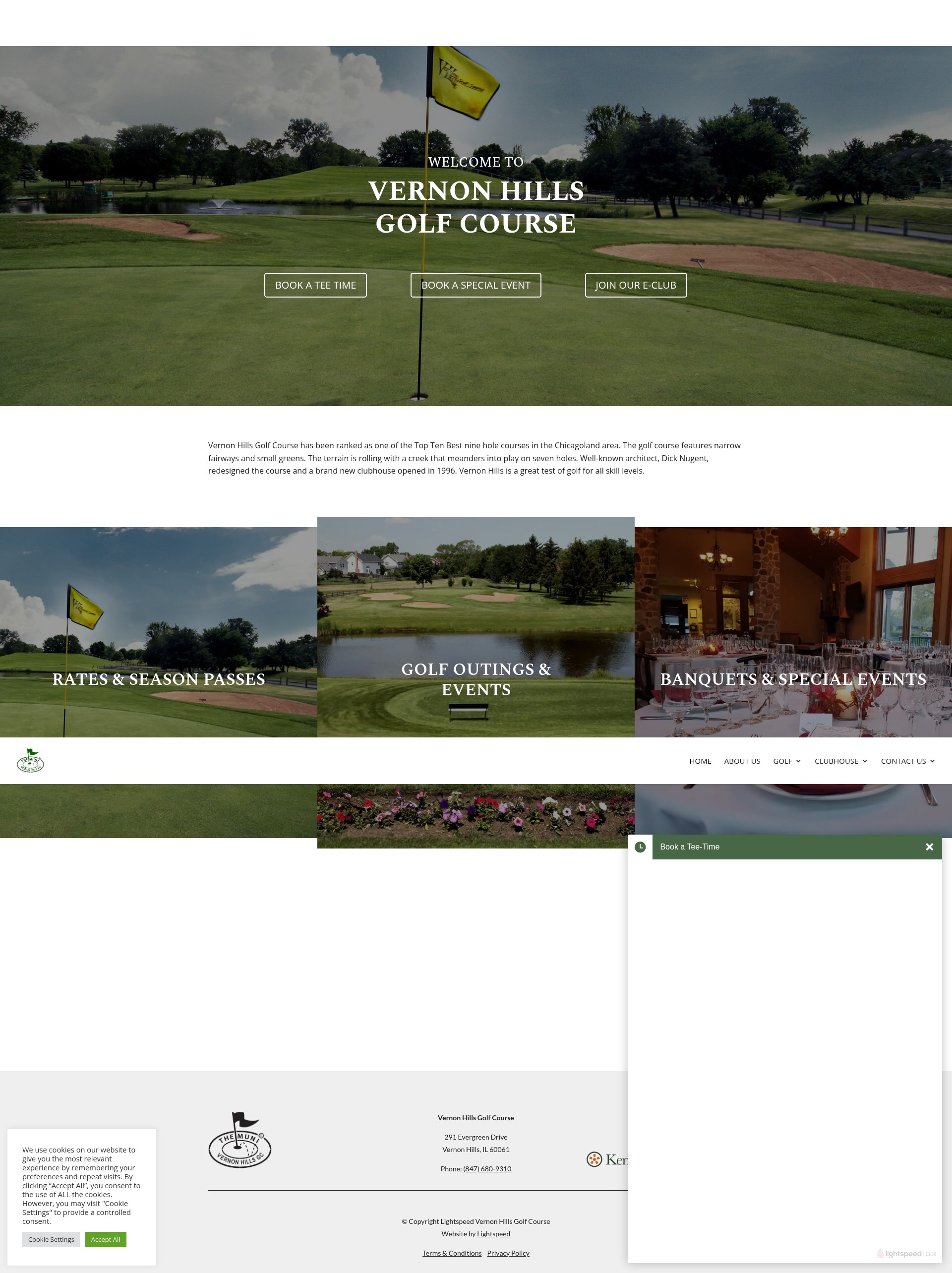 Screenshot of www.vernonhillsgolf.com