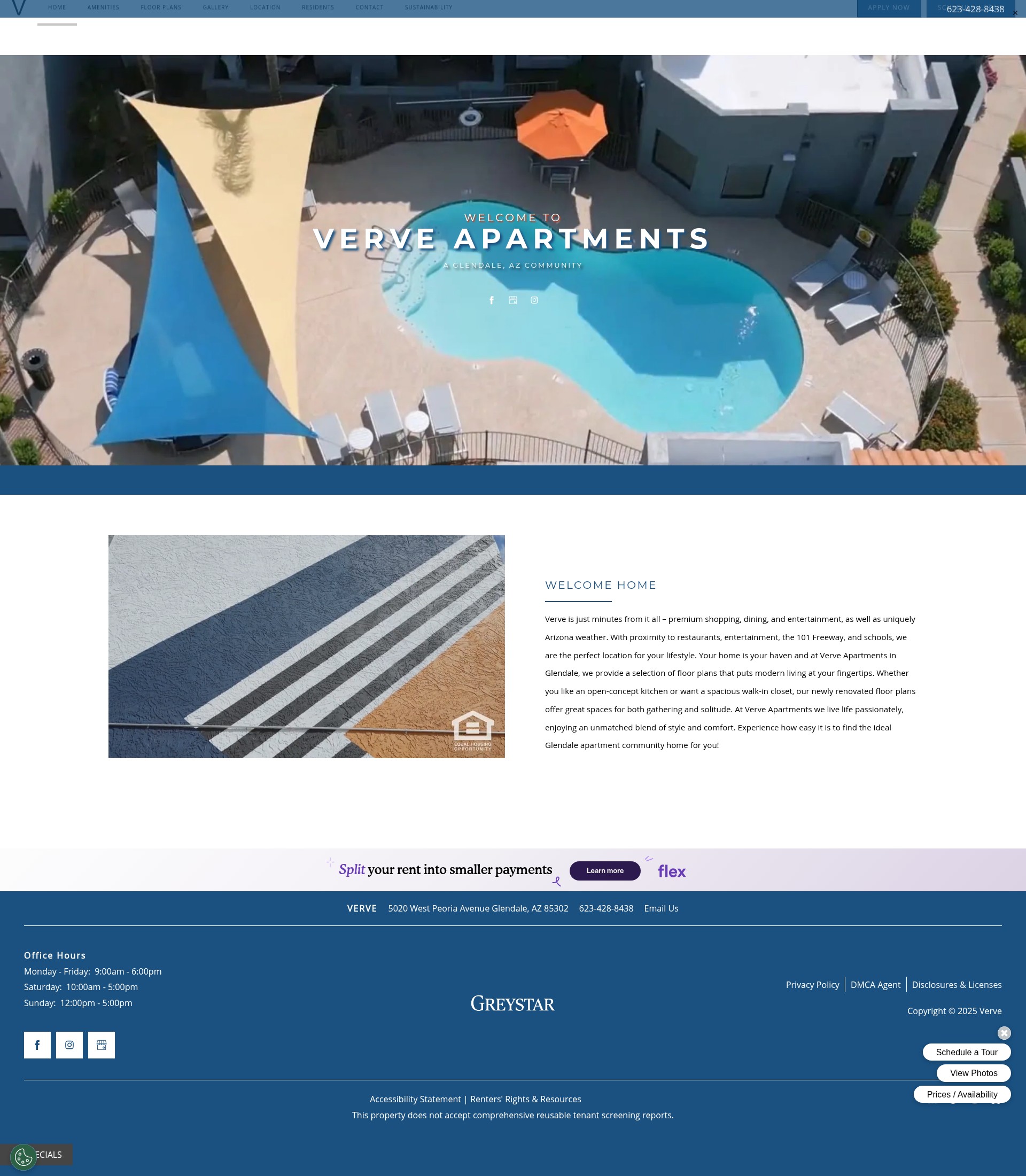 Screenshot of www.verveglendale.com