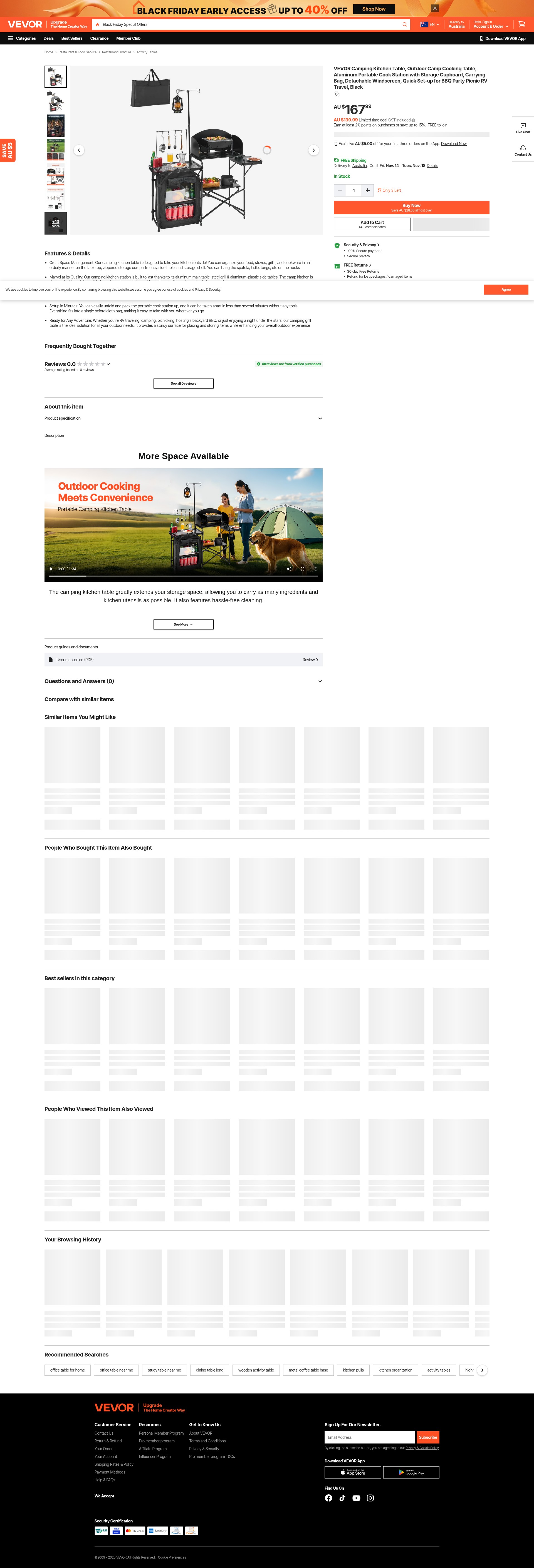 Screenshot of www.vevor.com.au