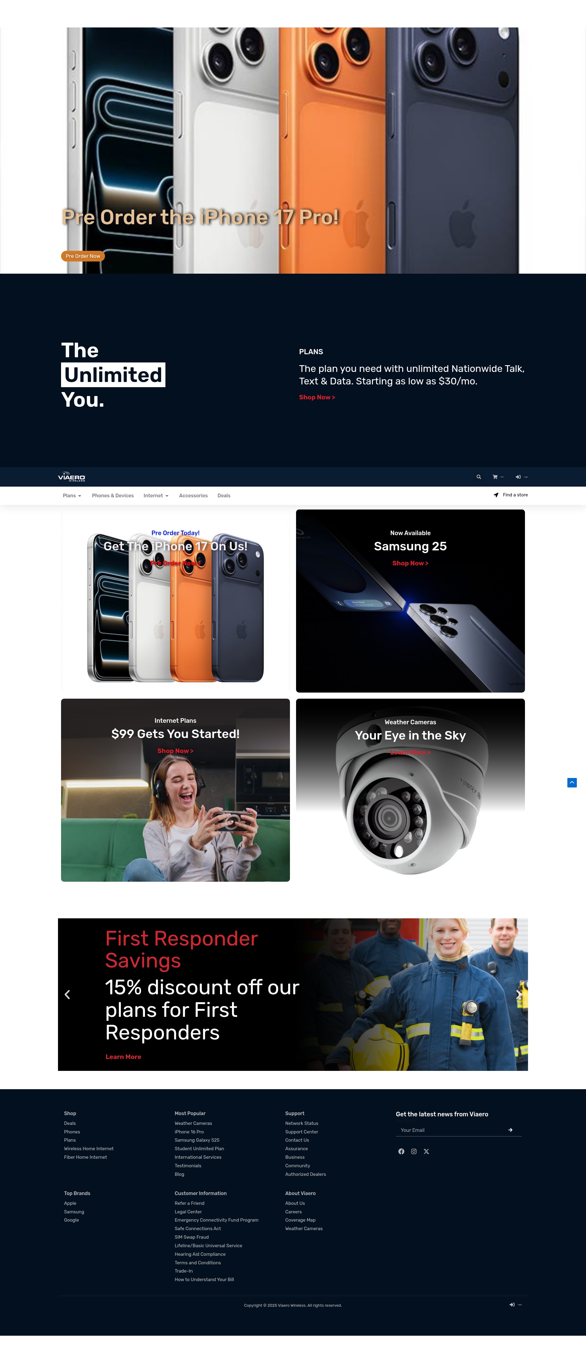 Screenshot of www.viaero.com