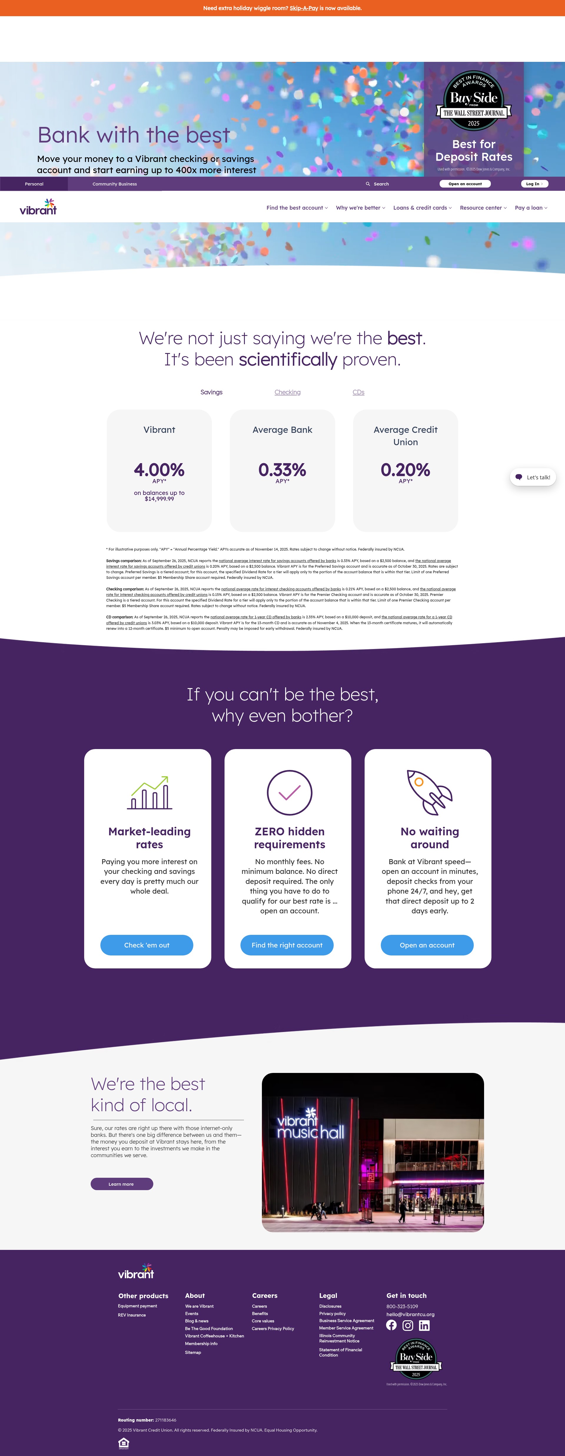Screenshot of www.vibrantcreditunion.org